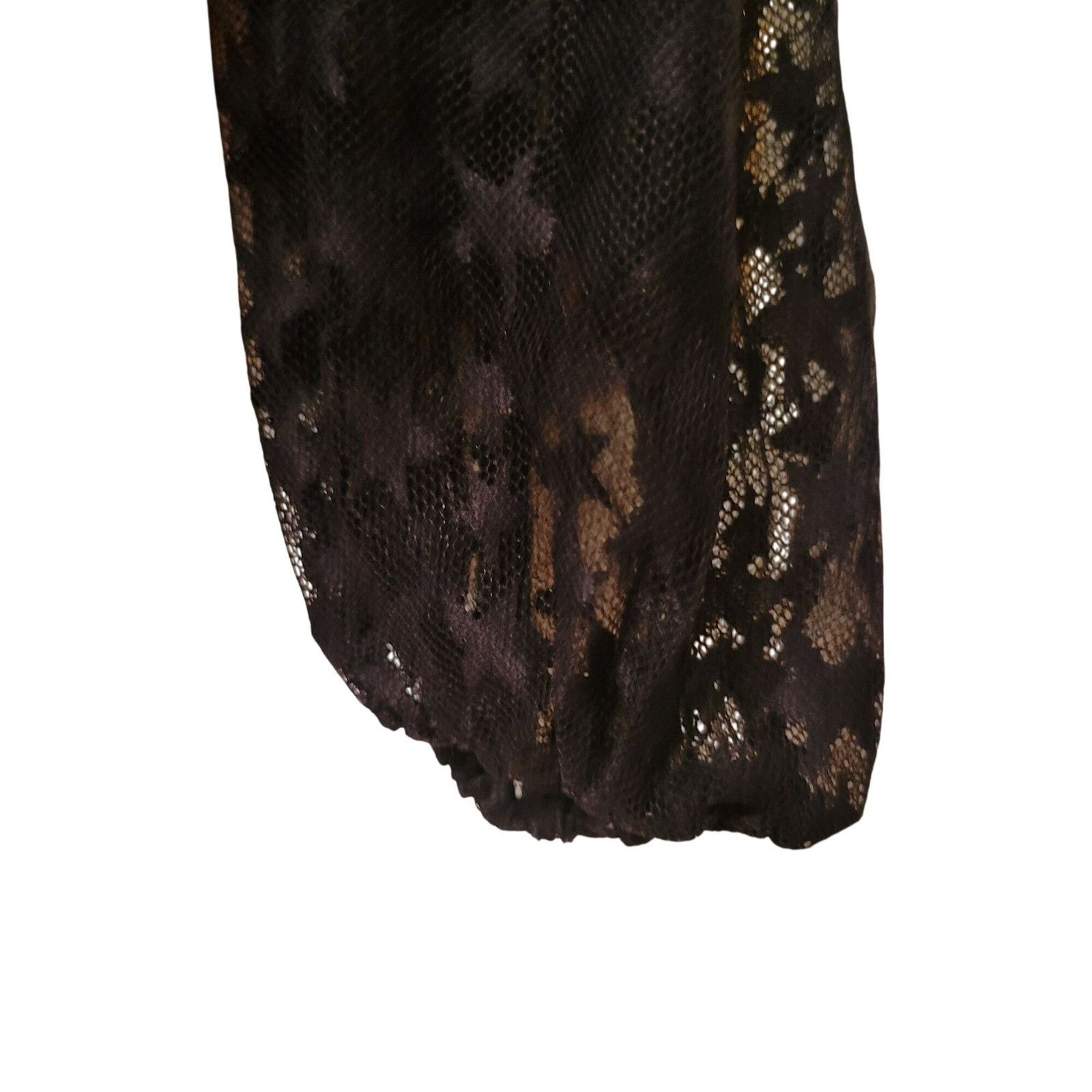 Amanda Uprichard Amanda Uprichard M YURI Black Star Motif Bodysuit Sheer Lace Size M / US 6-8 / IT 42-44 - 5 Thumbnail
