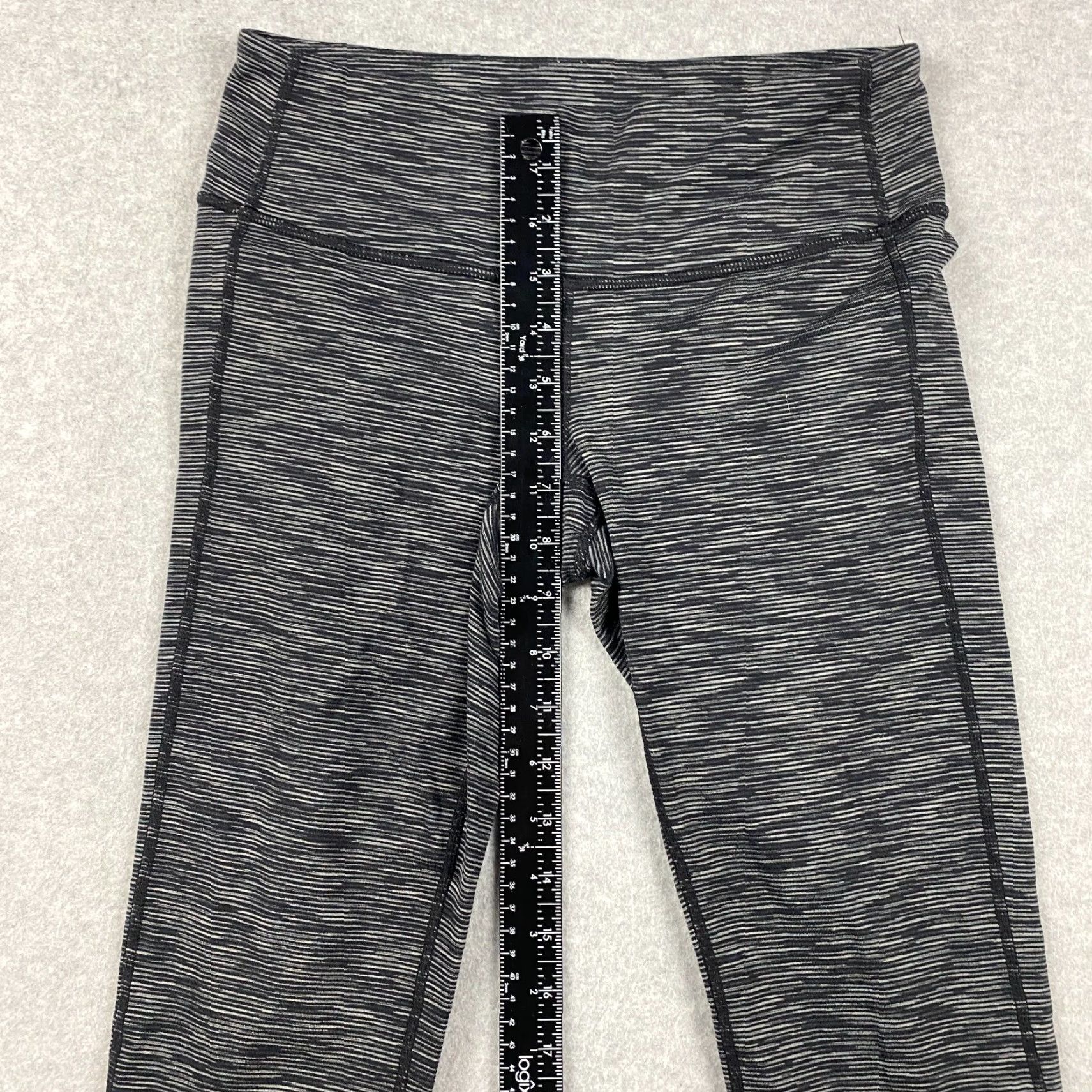 Athleta Athleta Leggings Womens Small S Black Pull On Striped Capri Mid-Rise Stretch Size 26" / US 2 / IT 38 - 5 Thumbnail
