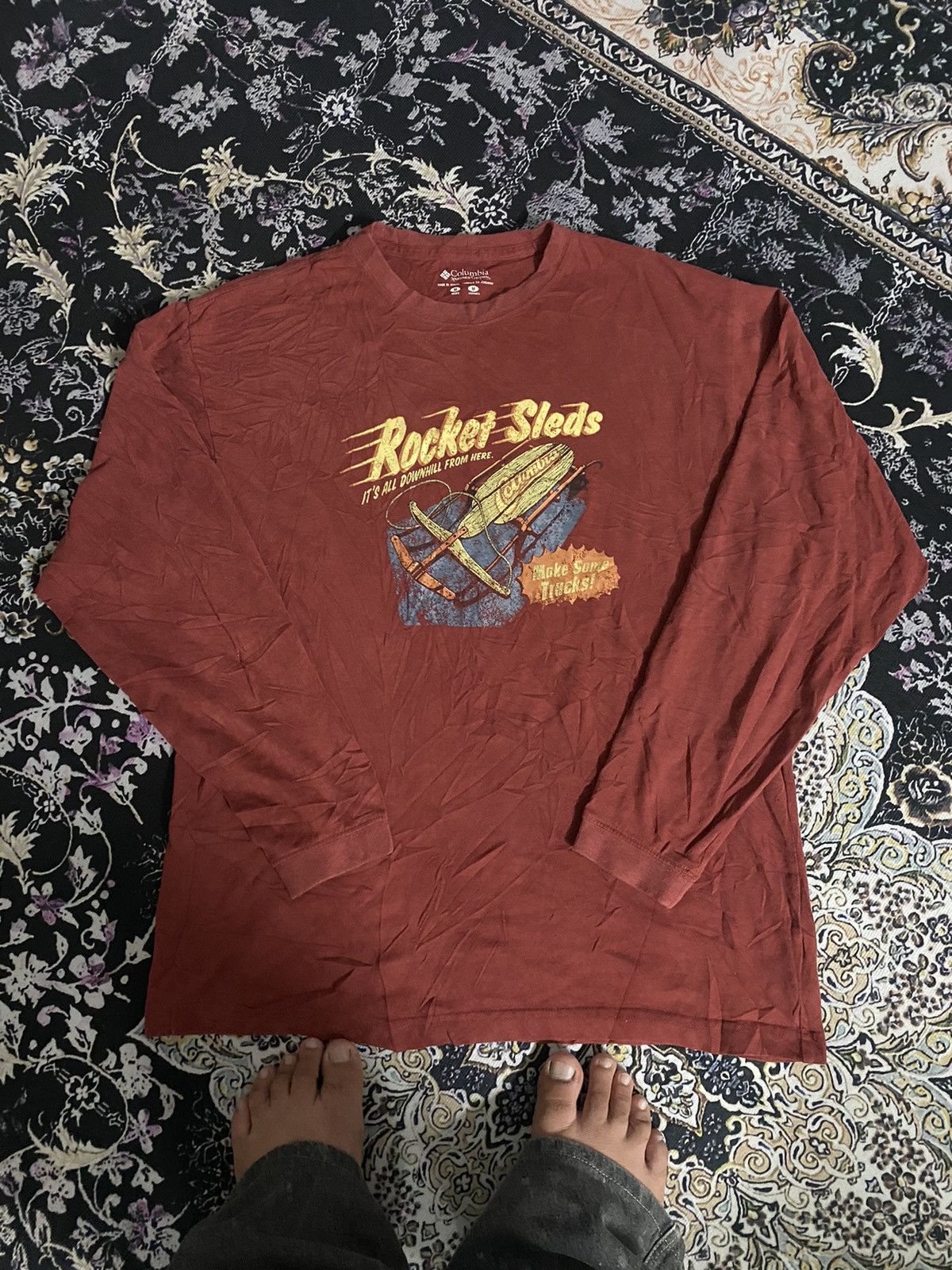 Columbia × Designer Y2k Designer Columbia Rocket Sleds Long sleeve 🚀 Size US M / EU 48-50 / 2 - 4 Thumbnail