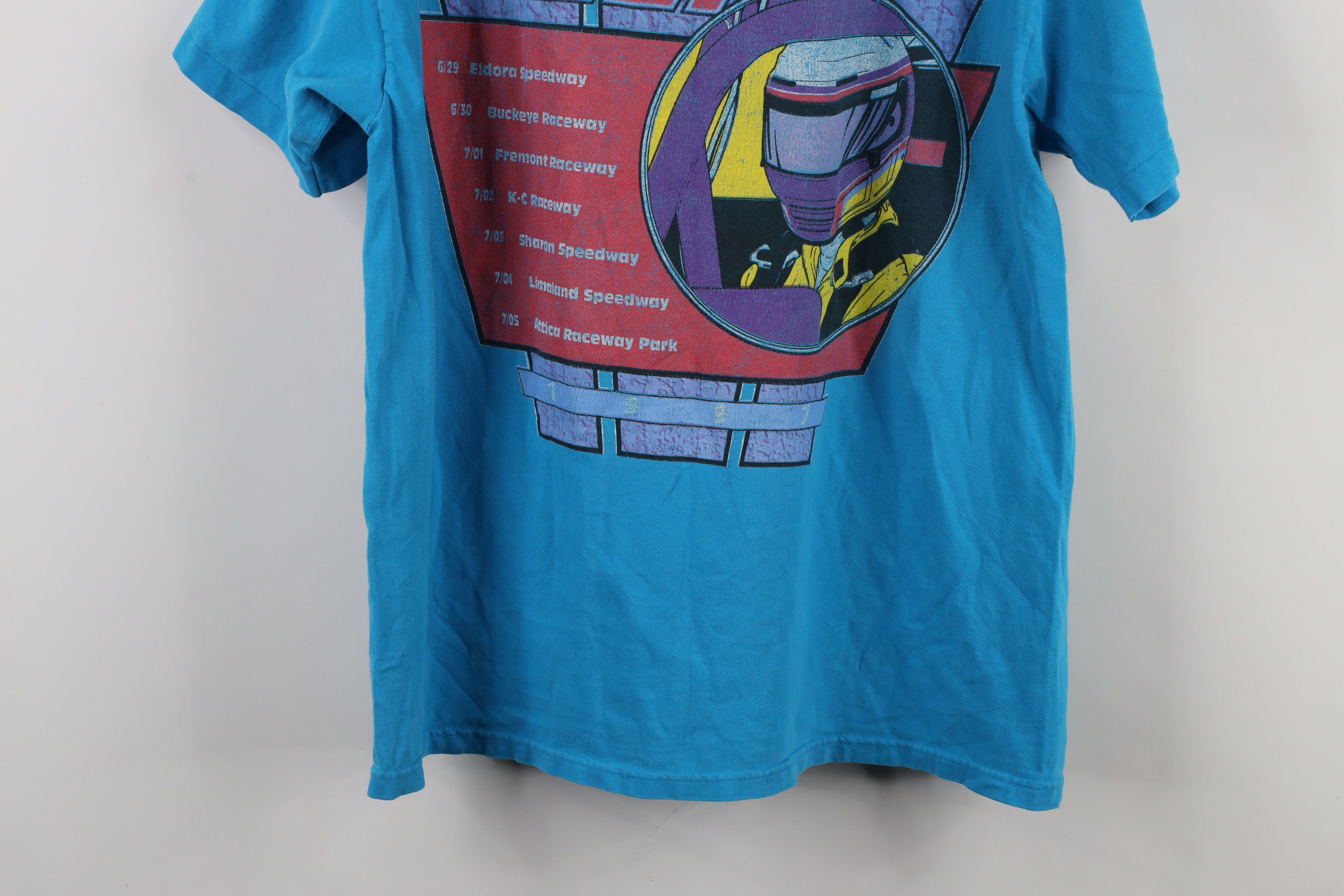 Vintage Vintage 90s Ohio Sprint Speed Week Racing T-Shirt Blue USA Size US L / EU 52-54 / 3 - 14 Thumbnail