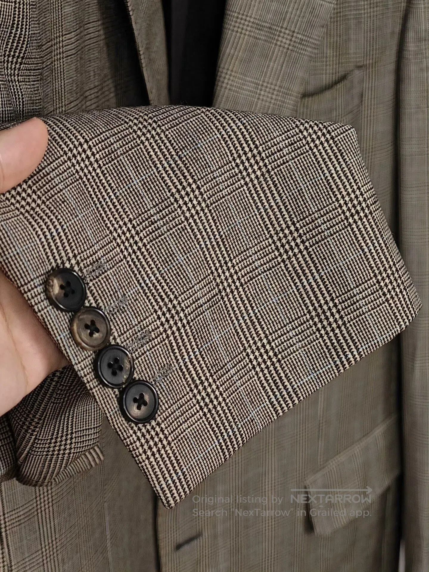 Japanese Brand Italian Checkered Wool Blazer. Size US M / EU 48-50 / 2 - 4 Thumbnail