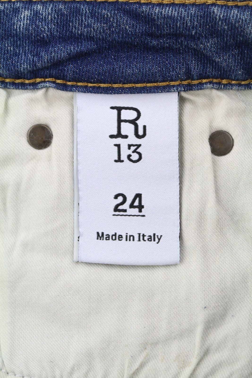 R13 KICK FIT 24 Kelly Stretch Washed Faded Ankle Cropped 86331 Size 24" / US 00 / IT 34 - 9 Thumbnail