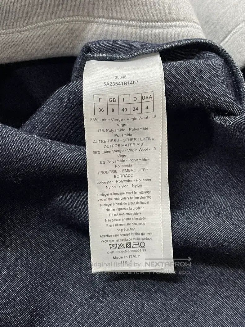 Dior Dior Grey space cotton badge sweatshirt Size XS / US 0-2 / IT 36-38 - 5 Thumbnail