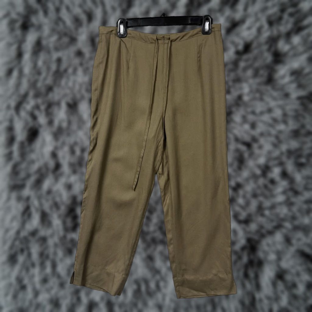 Vintage VINTAGE Finity Dress Pants Womens PM 30x23.5 Beige Silk Crepe Office Chic Size 32" / US 10 / IT 46 - 1 Thumbnail
