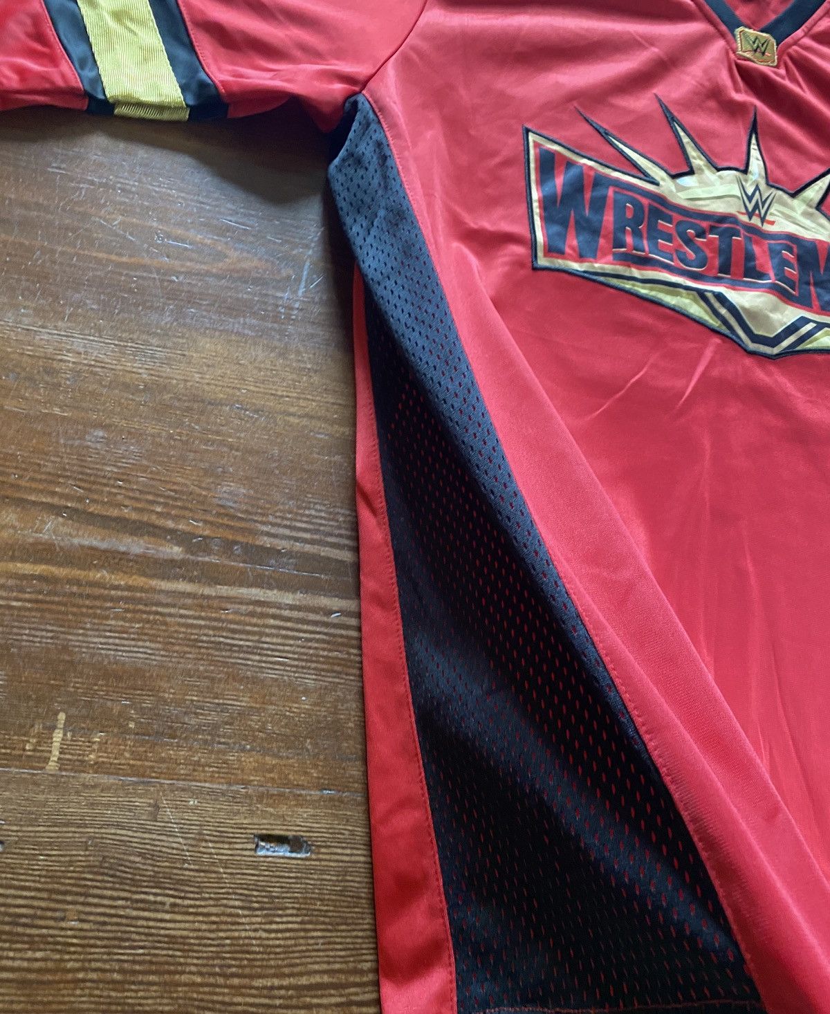 WWE 2019 WWE Wresltlemania 35 NY NJ Football Style Jersey Size US L / EU 52-54 / 3 - 21 Thumbnail