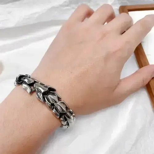 Bead Bracelet x Jewelry Personality Domineering Keel Fashion Bracelet in Silver, Men's