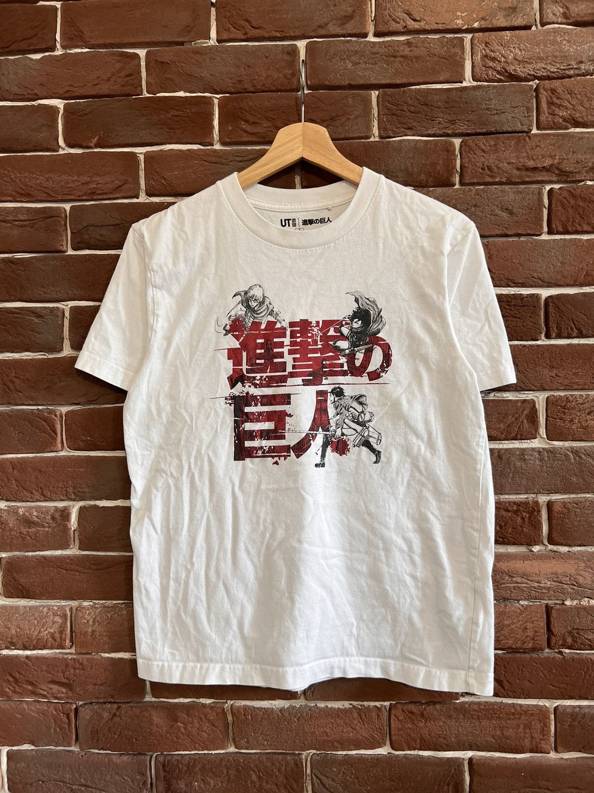 Rare Anime Attack On Titan Levi X Uniqlo Tshirt Art Movie S