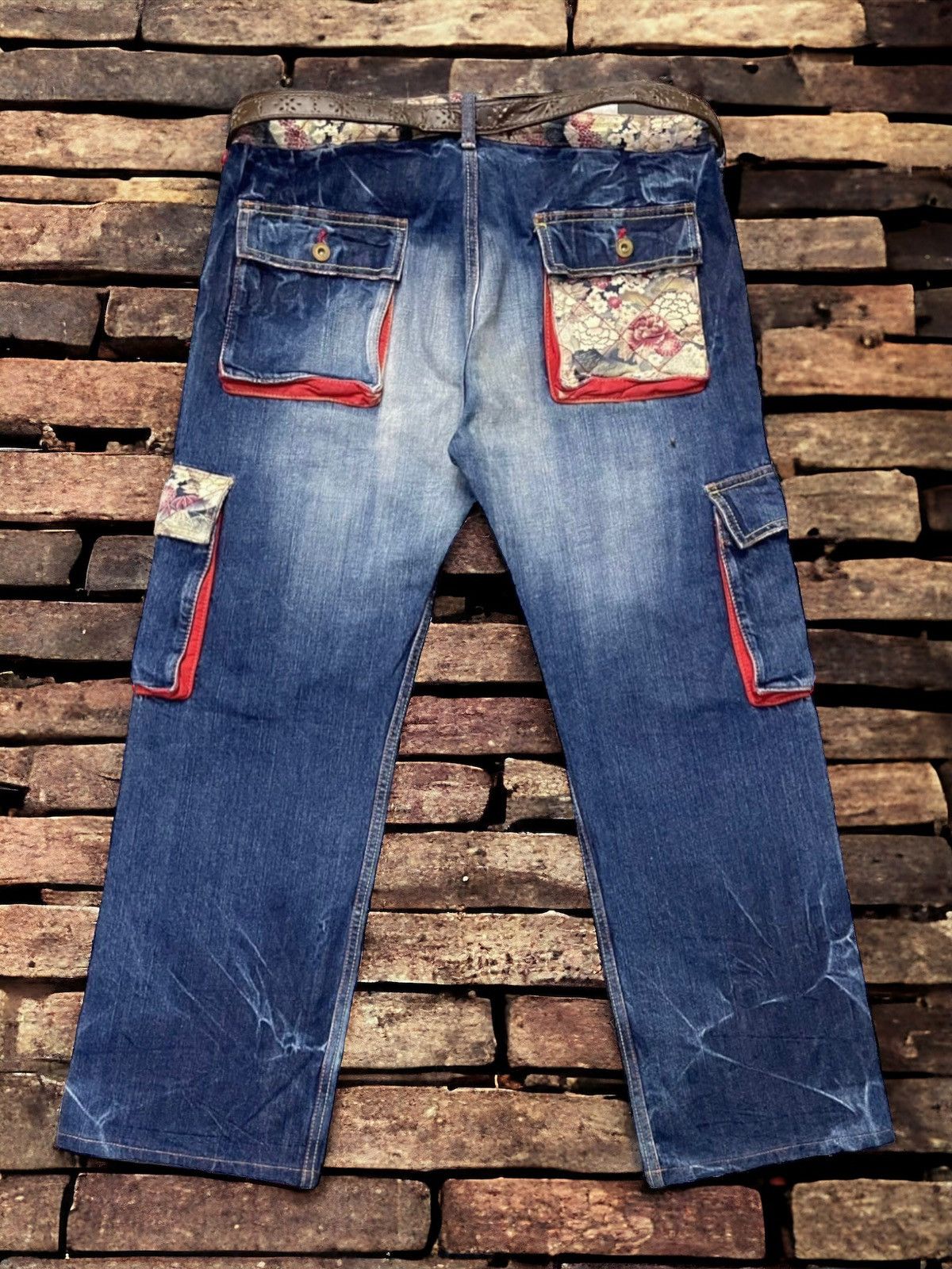 Eternal × Hysteric Glamour Vintage Eternal Japan Boro Cargo Denim With Leather Belted Size US 36 / EU 52 - 2 Thumbnail