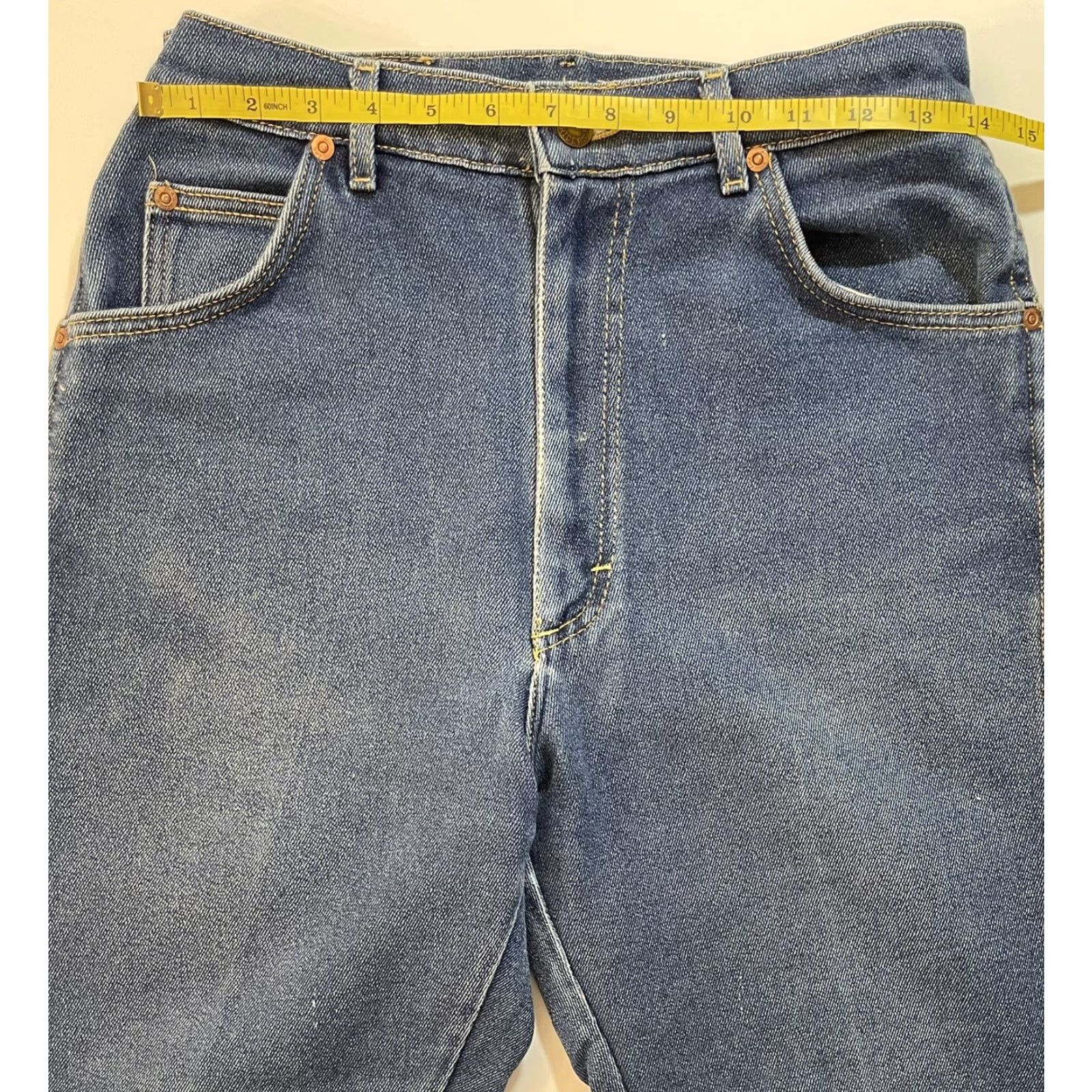 Lee VINTAGE Lee Jeans Mom 90s High Rise Regular 14 Womens 28x30 Blue Denim Stretch Size 36" / US 14 / IT 50 - 6 Thumbnail