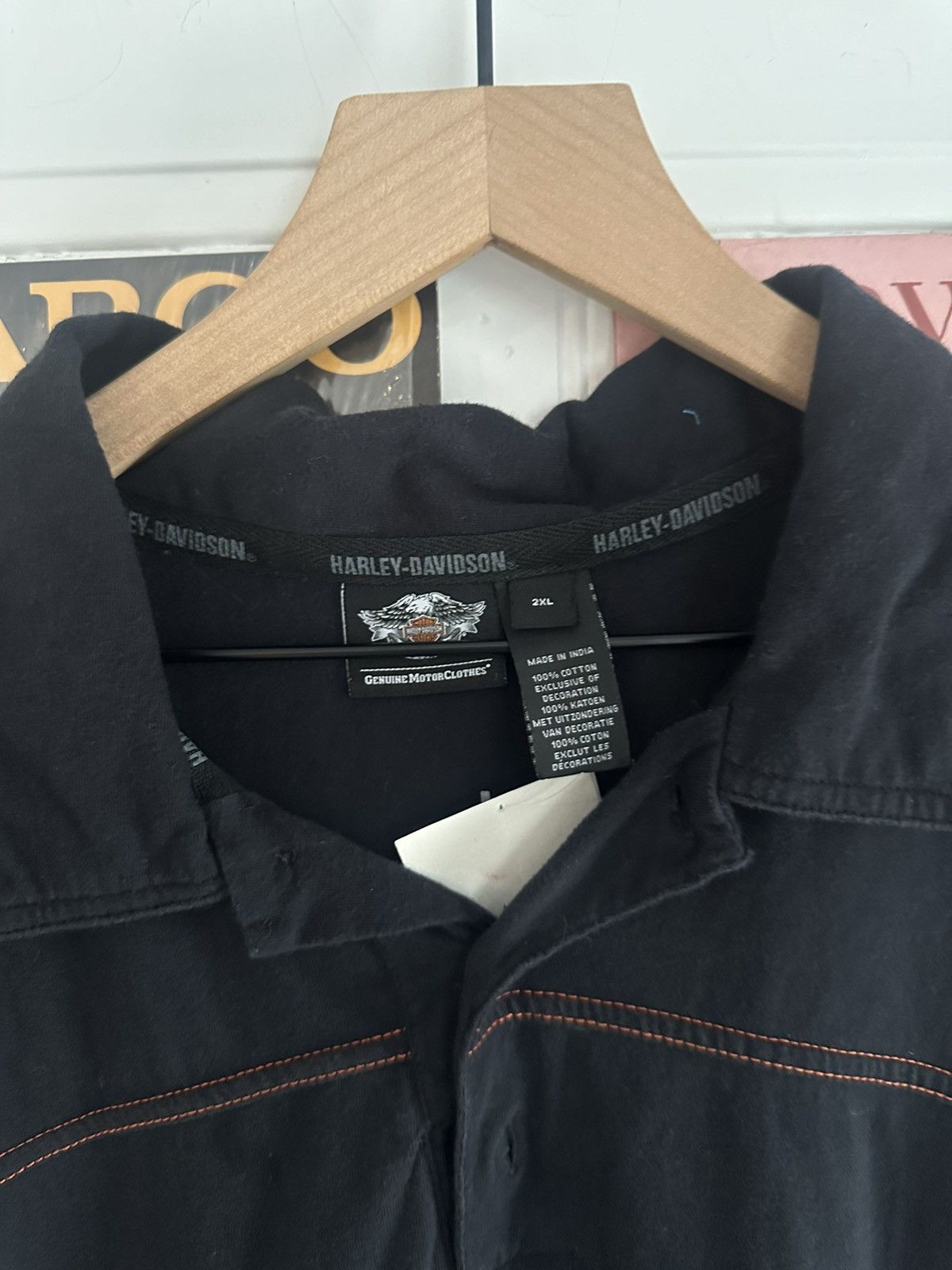 Harley Davidson Harley Davidson black polo shirt Size US XXL / EU 58 / 5 - 3 Thumbnail
