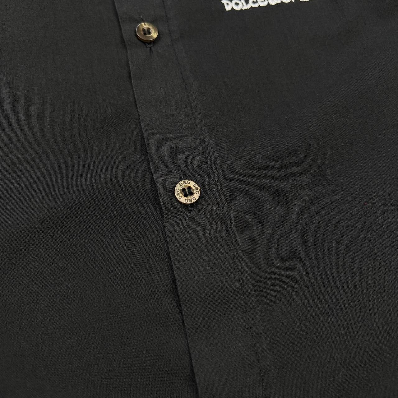 Dolce & Gabbana D&G Men's Black Long Sleeve Shirt Embroidered Logo Size US L / EU 52-54 / 3 - 6 Thumbnail
