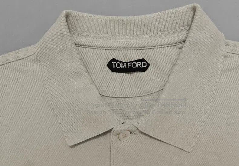 Tom Ford Tom Ford Men's short-sleeve polo shirt, light khaki, 100% Size US L / EU 52-54 / 3 - 3 Thumbnail