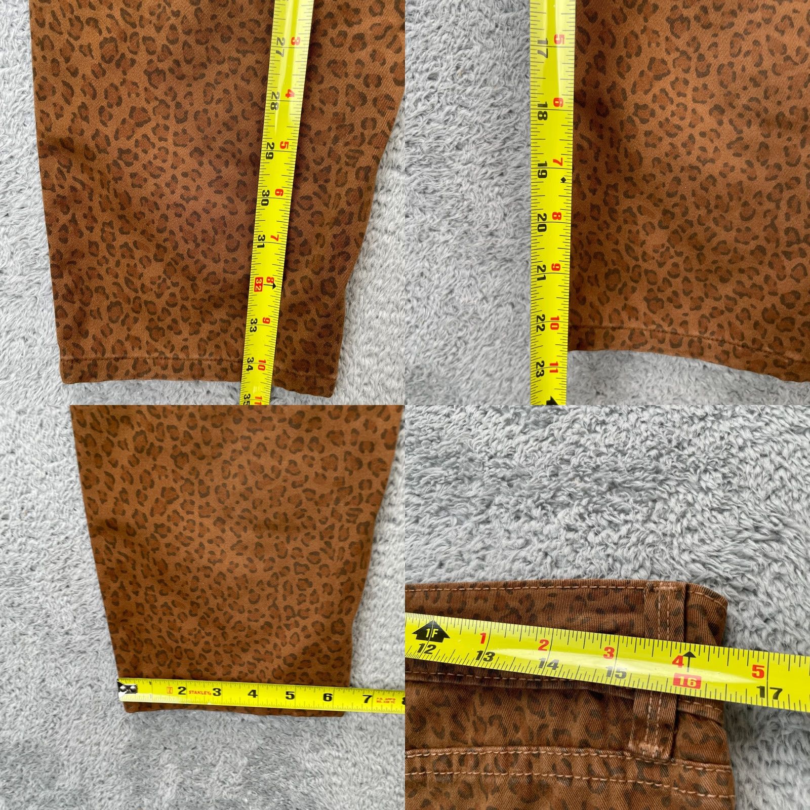 NYDJ NYDJ Womens 6P Brown Ankle Straight Leg Leopard Print Denim Cotton Stretch Jeans Size 24" / US 00 / IT 34 - 8 Thumbnail
