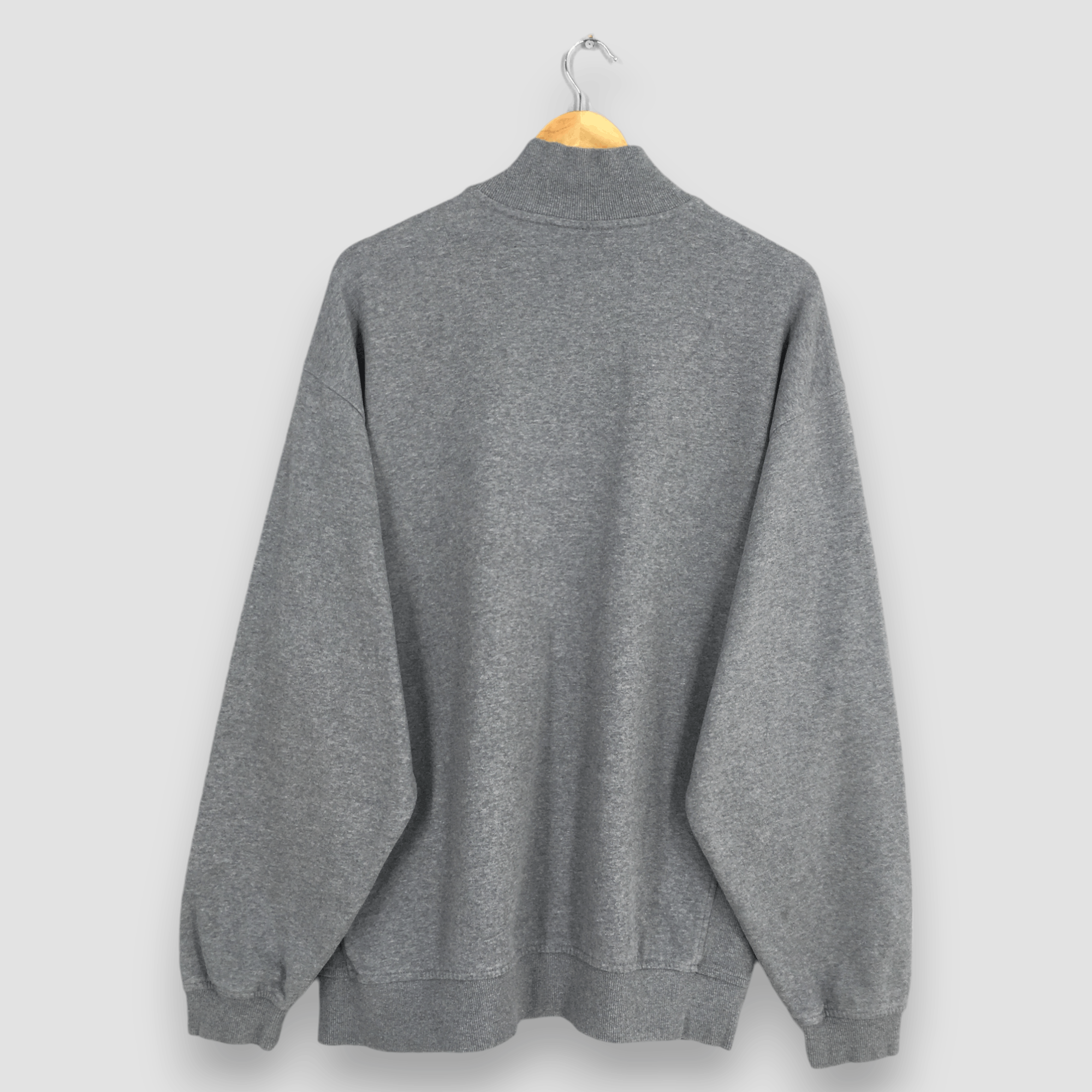 Nike × Vintage Vintage Nike Swoosh Half Zipper Gray Sweatshirt Large Size US L / EU 52-54 / 3 - 8 Thumbnail
