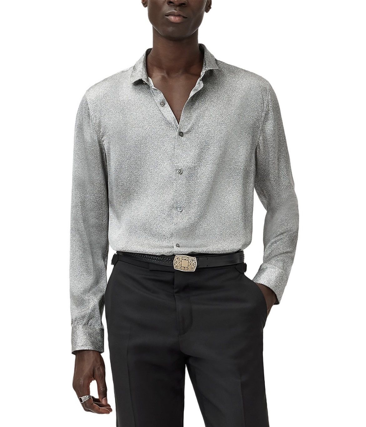 John Varvatos Orchard Silk Shirt Size medium Size US M / EU 48-50 / 2 - 5 Thumbnail