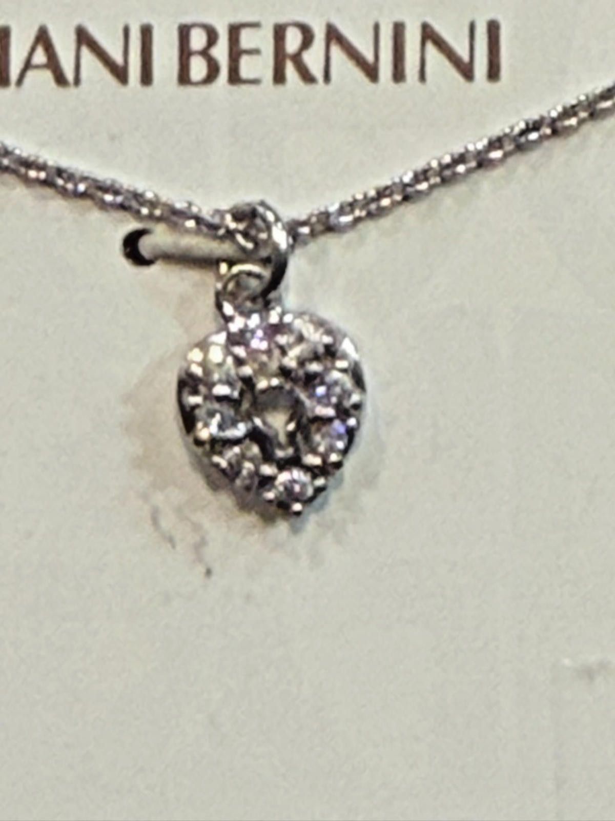 Giani Bernini NWT GianiBernini CubicZirconia SterlingSilver Heart Necklace Size ONE SIZE - 2 Thumbnail