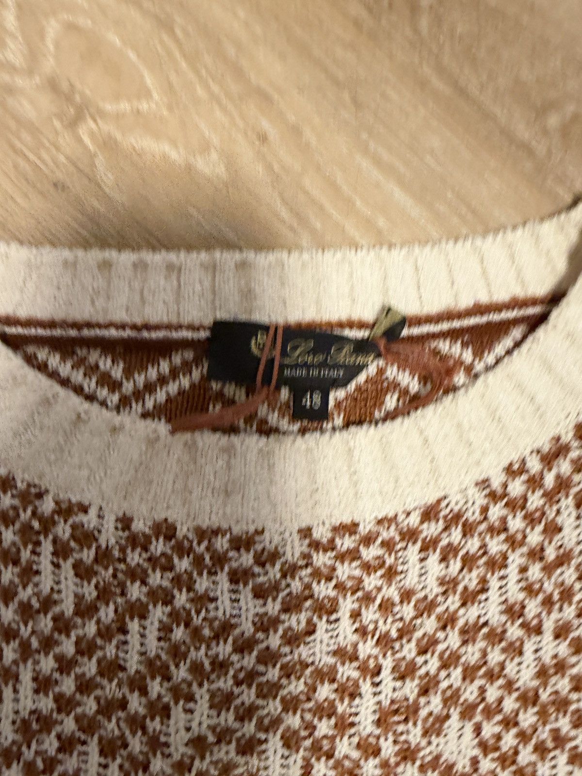 Loro Piana Sweater In Whitekummel Jacquard Size US M / EU 48-50 / 2 - 3 Thumbnail