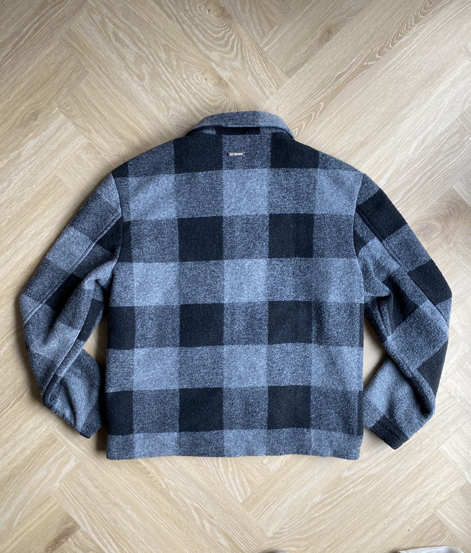 Acne Studios $810 - 50/L - Zip Boxy Jacket - Black/Grey Check Size US L / EU 52-54 / 3 - 4 Thumbnail