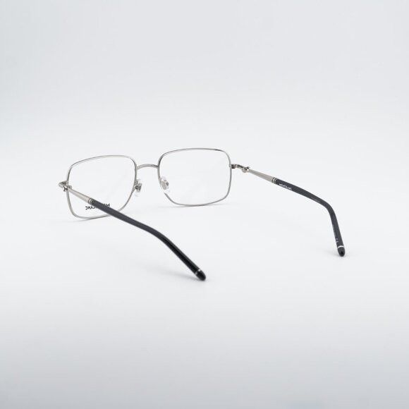 Montblanc Montblanc MB0072O 004 Eyeglasses Silver 57mm Rectangle Frame Size ONE SIZE - 4 Thumbnail