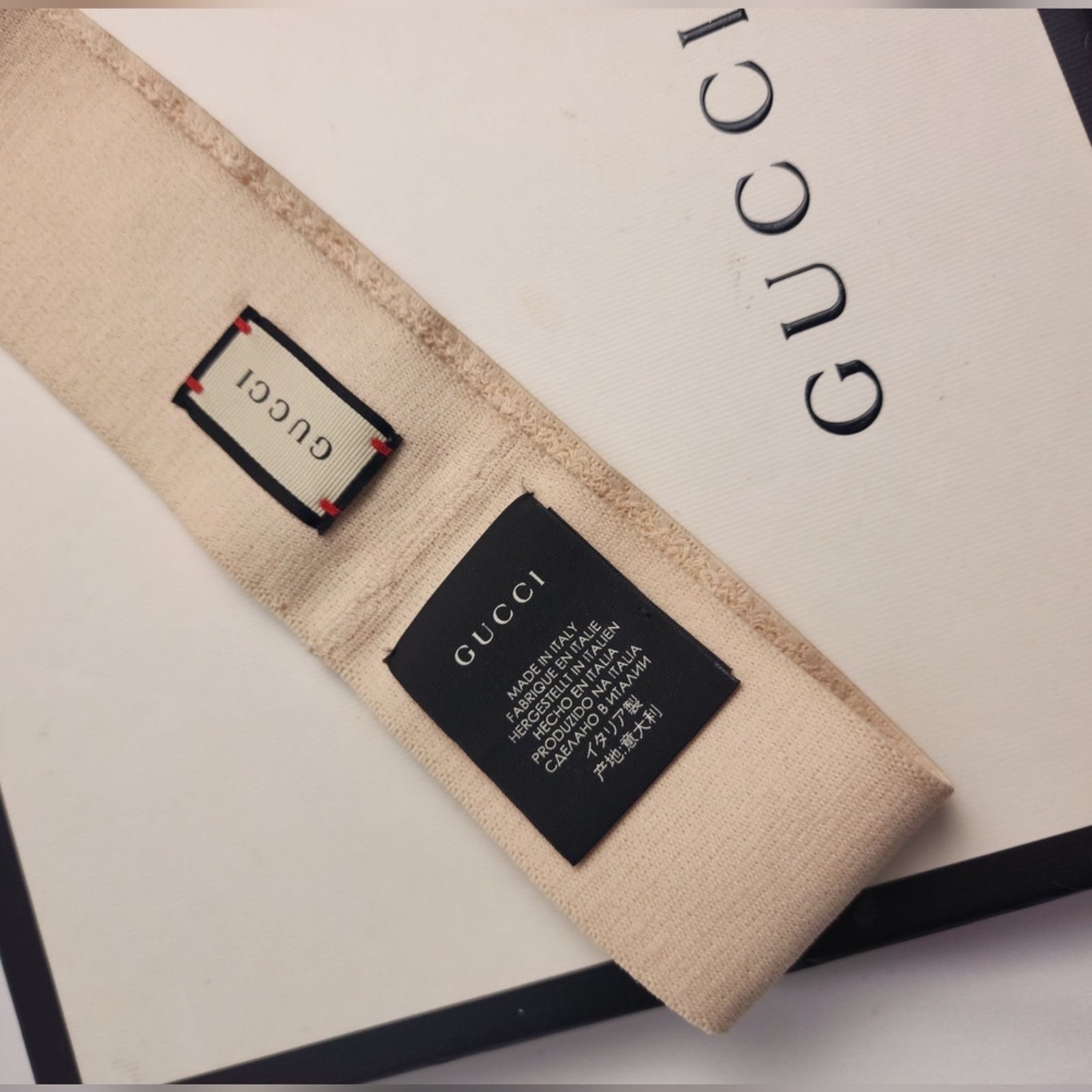 Gucci Gucci ivory beige Monogram print elastic headband Size ONE SIZE - 7 Thumbnail