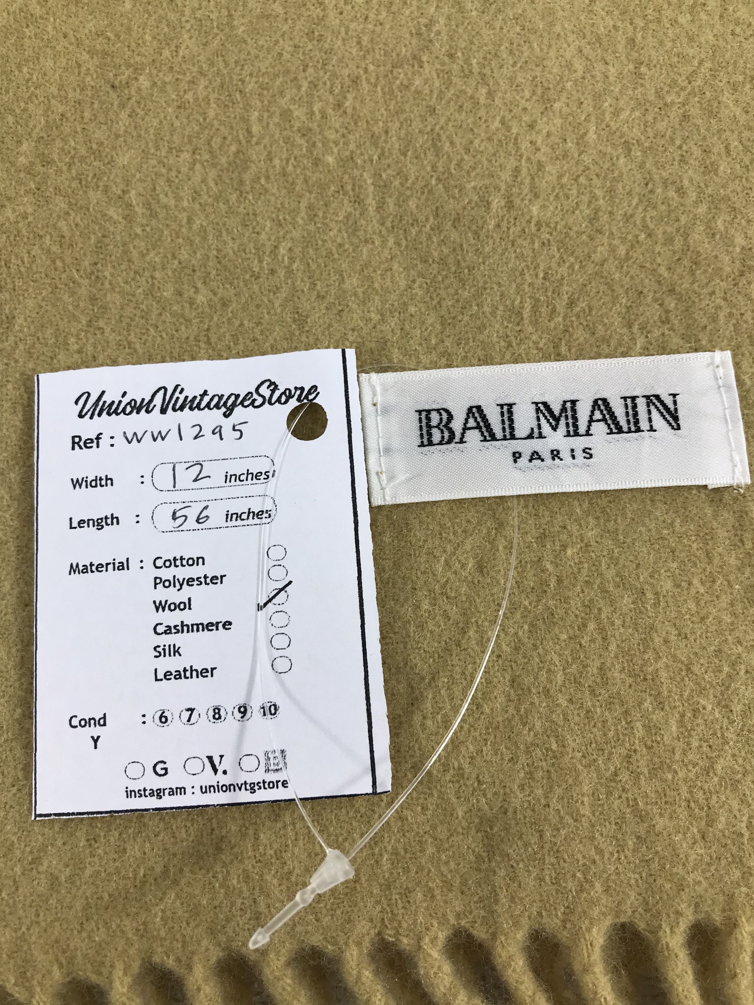 Vintage Balmain Scarf / Muffler / Neckwear - WW1295 Size ONE SIZE - 5 Thumbnail