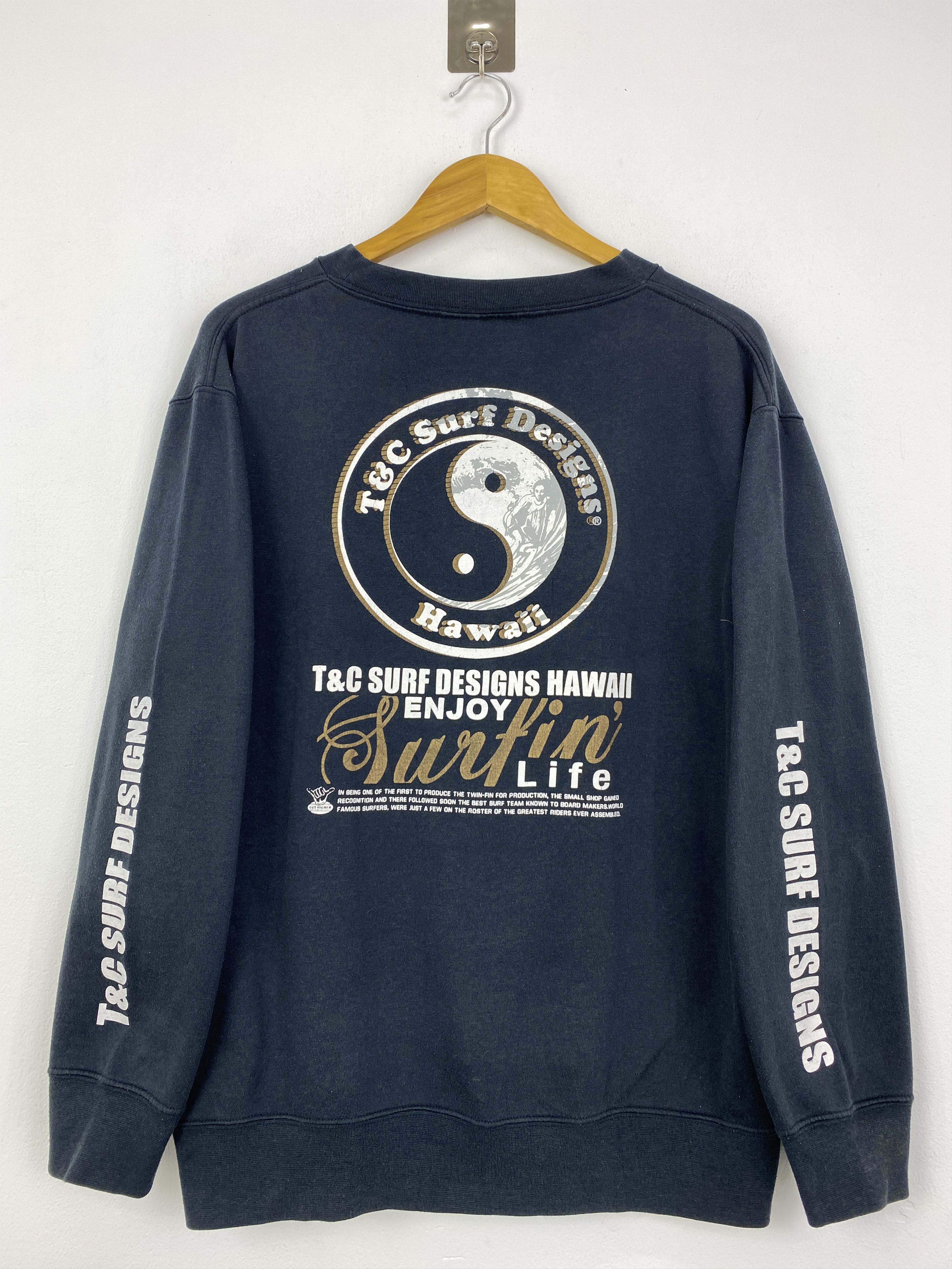 Other Vintage T&C Surf Design Pullover Backhit Sweatshirt SH0093 Size US XL / EU 56 / 4 - 1 Thumbnail