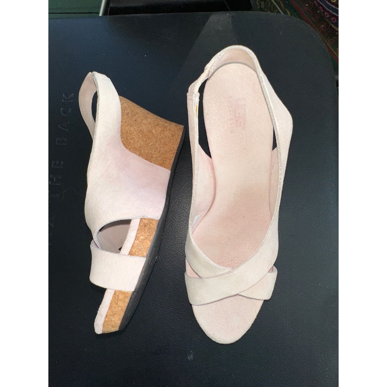 Ugg UGG PALE PINK SUEDE HIGH WEDGE SANDALS 7 Size US 7 / IT 37 - 1 Thumbnail
