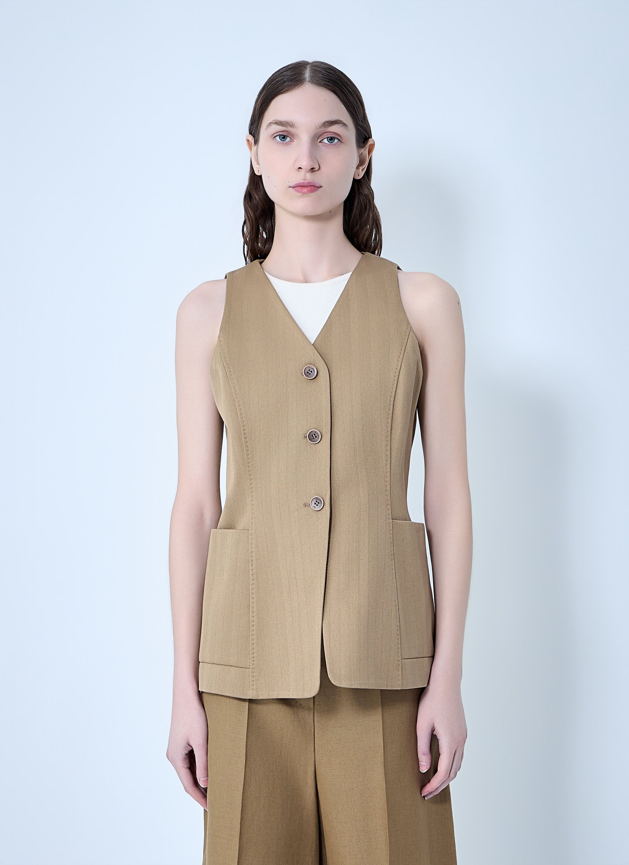 Max Mara Tailored Vest with Button Fastening Size M / US 6-8 / IT 42-44 - 1 Thumbnail