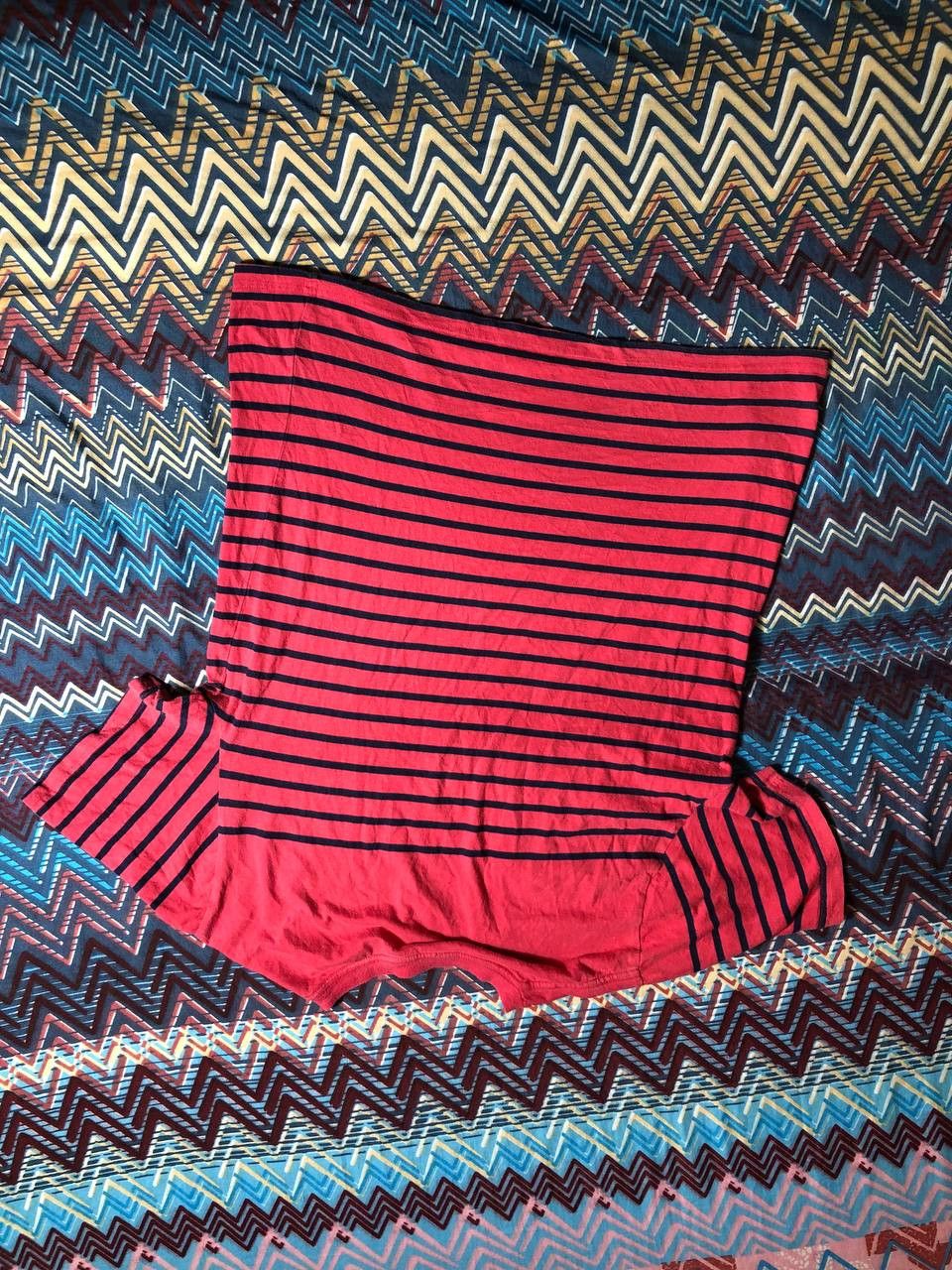 Polo Ralph Lauren × Vintage Vintage 90s Polo Ralph Lauren Cookie Multi Colour Stripe Tee Size US L / EU 52-54 / 3 - 5 Thumbnail
