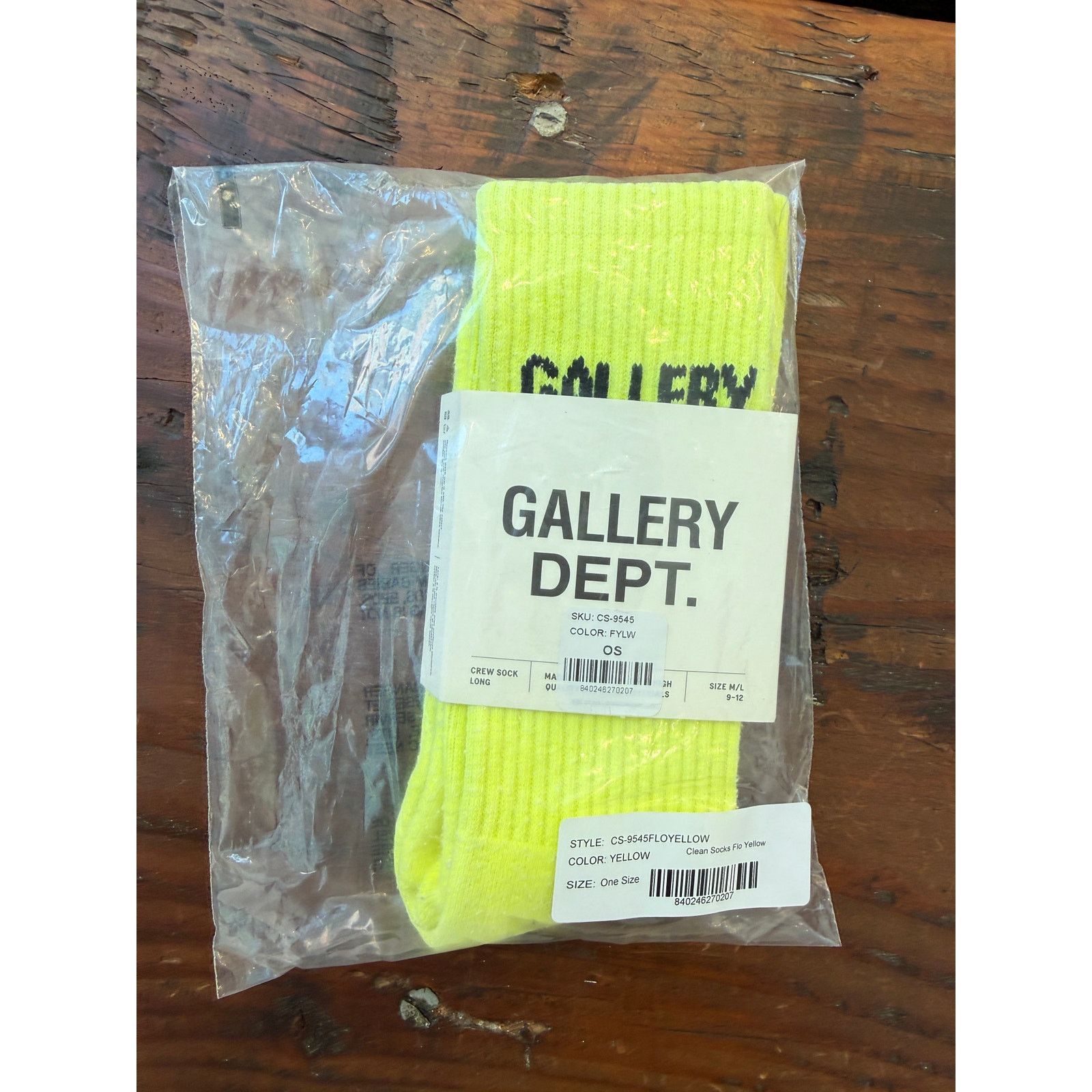 Gallery Dept. Gallery Dept. Flo Yellow Clean Logo Intarsia Knit Socks Size ONE SIZE - 3 Thumbnail