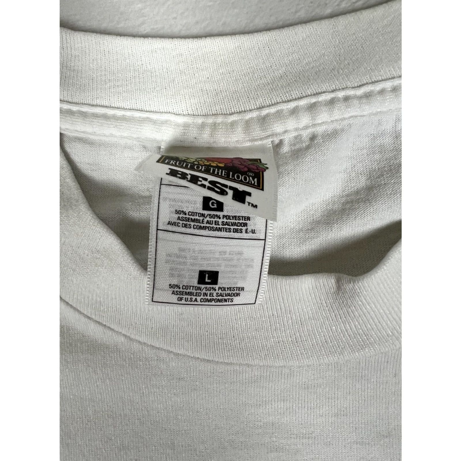 Fruit Of The Loom VINTAGE Christ Is Alive Shirt Mens Large White Christian Baptist Church 1990s Size US L / EU 52-54 / 3 - 4 Thumbnail