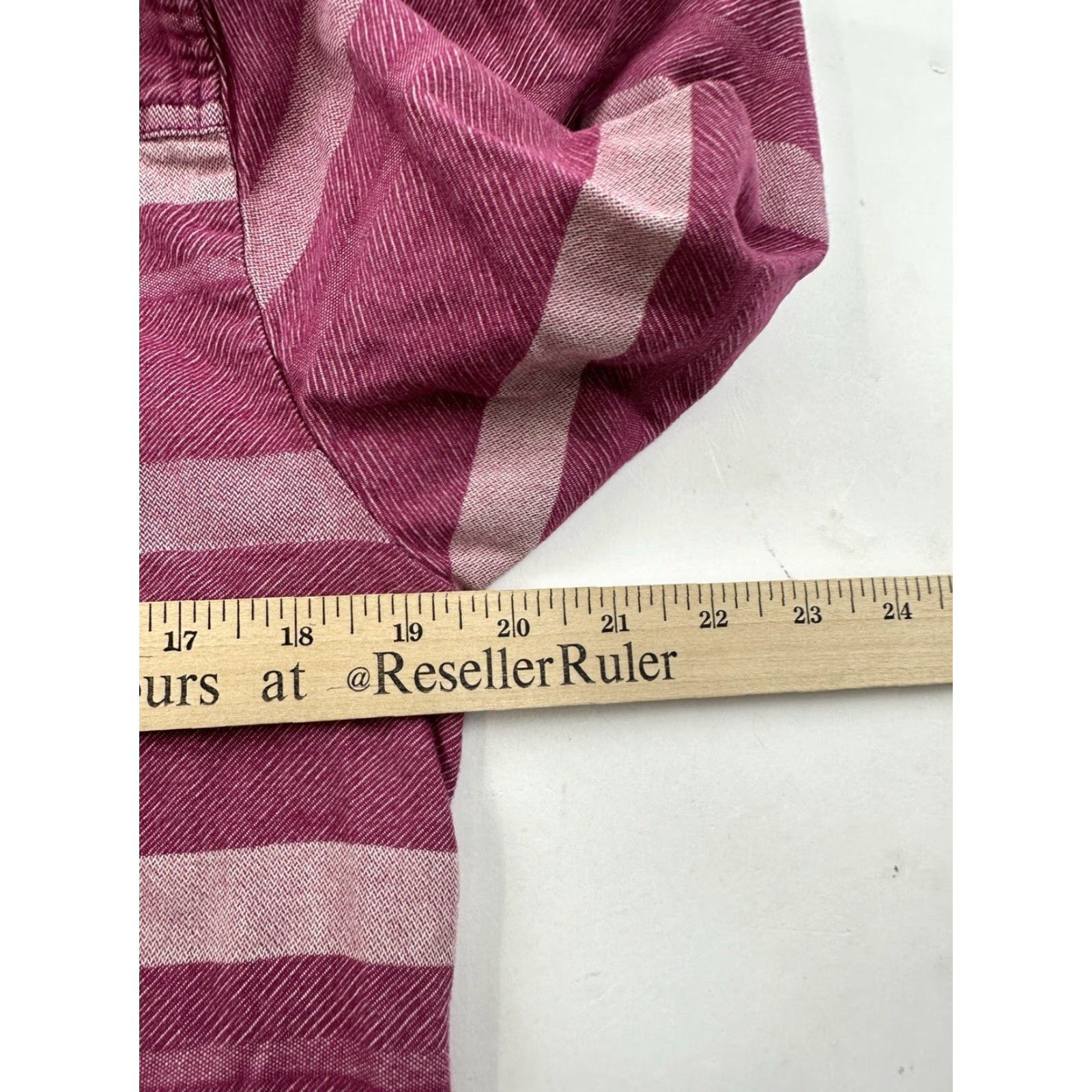 J.Crew J.Crew Shirt Womens Medium Purple Striped Button-Up Long Sleeve Casual Ladies Regular M Purple Striped Button-Up Shirt Woman Size M / US 6-8 / IT 42-44 - 6 Thumbnail