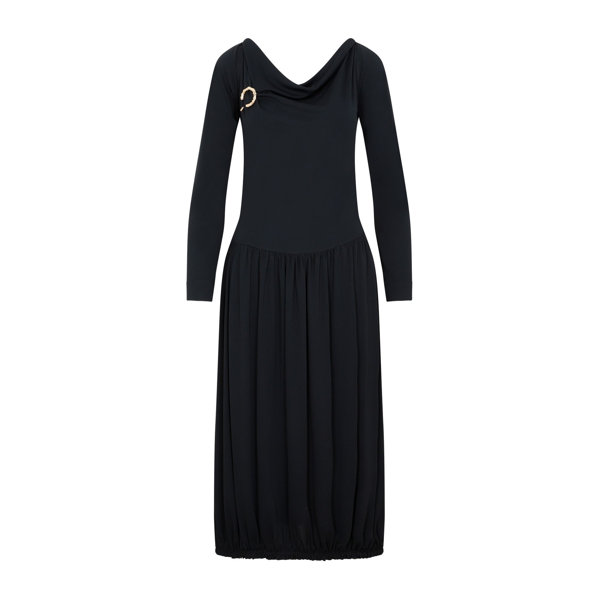 Lanvin Lanvin LS Drape Midi Dress Size S / US 4 / IT 40 - 1 Thumbnail