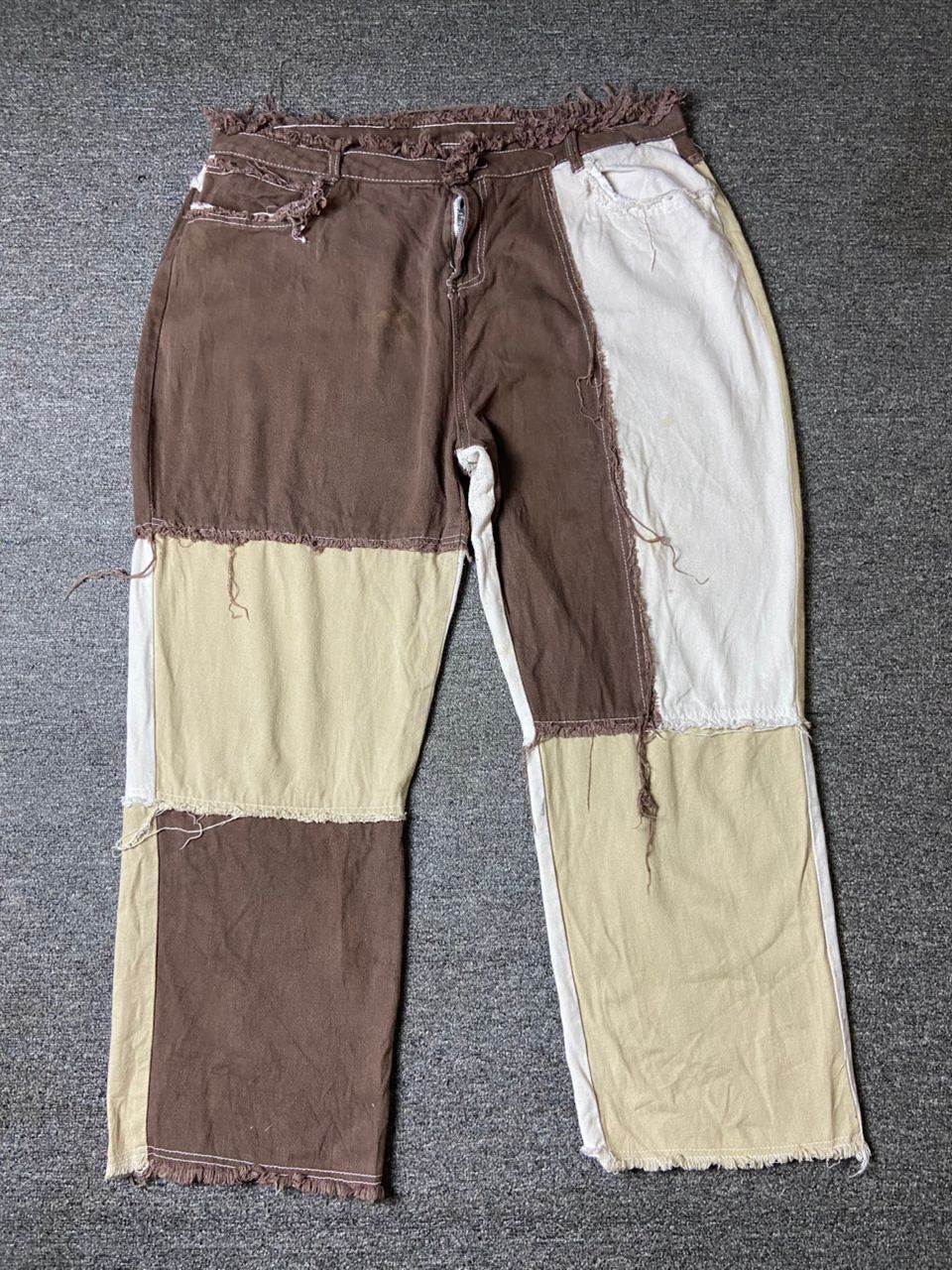 Shein Shein Brand Brown Patches Style Pants (148) Size US 41 - 1 Thumbnail