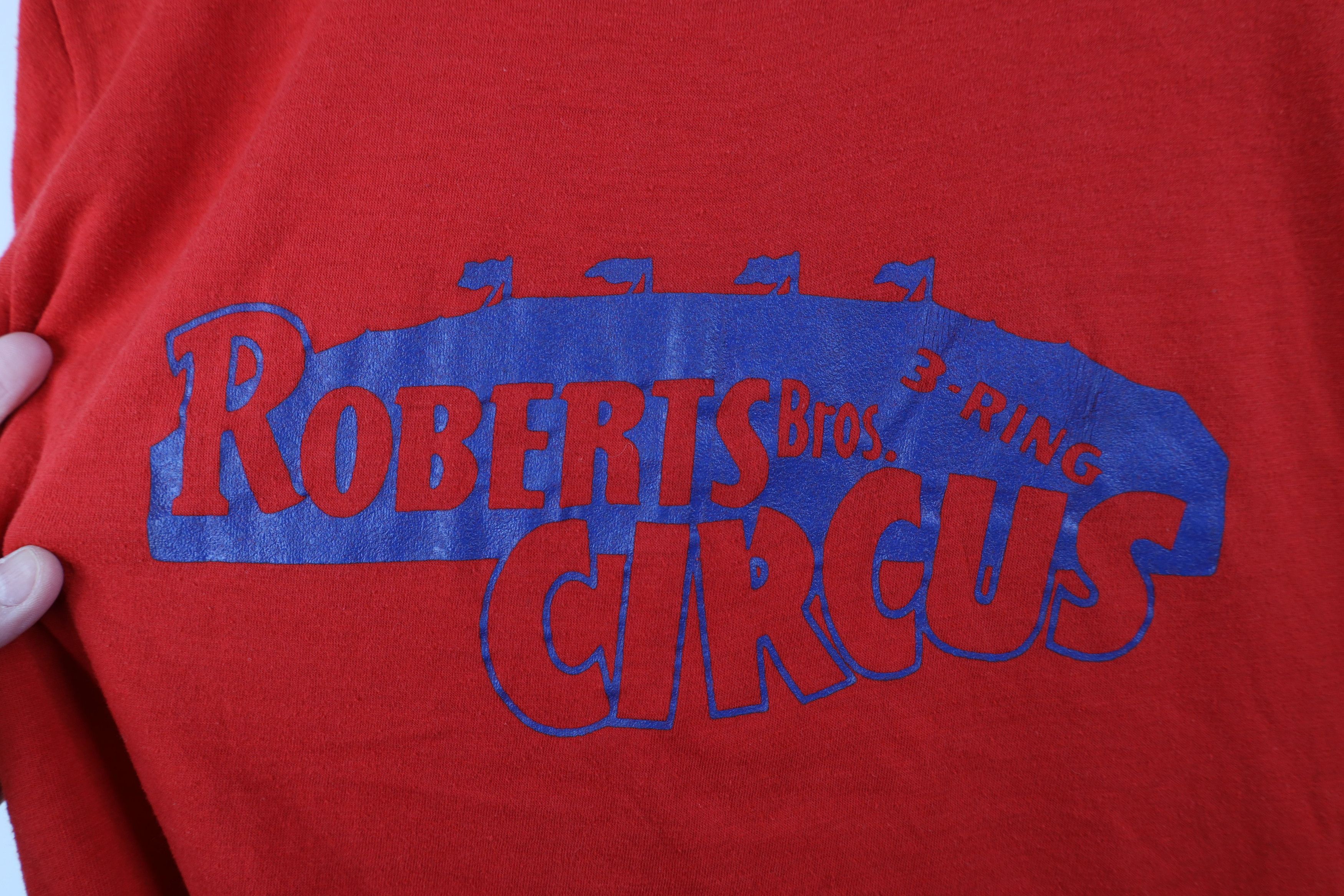 Vintage Vintage 80s Bros 3 Ring Circus Short Sleeve T-Shirt Red USA Size US L / EU 52-54 / 3 - 4 Thumbnail