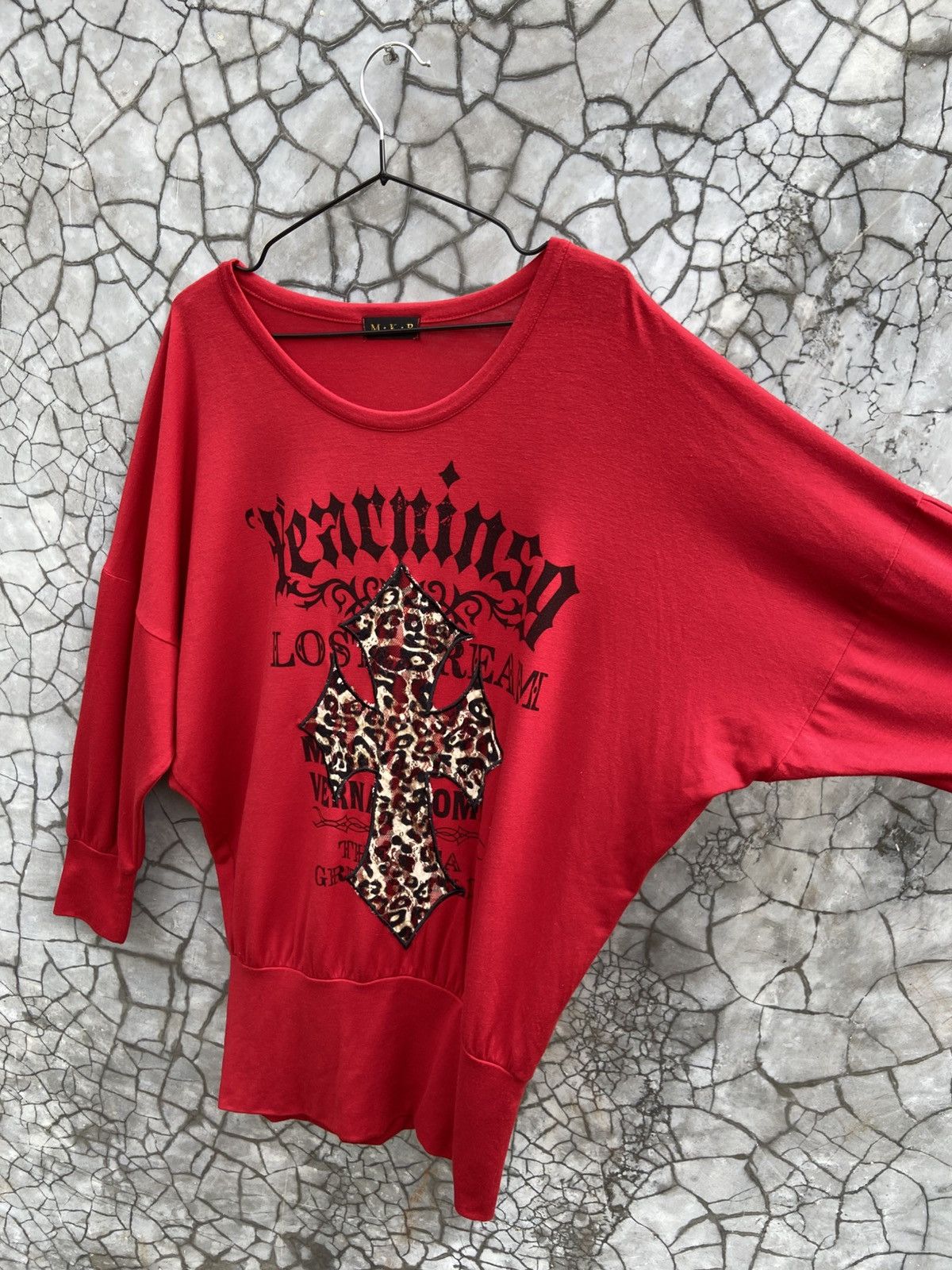 If Six Was Nine × Japanese Brand × Le Grande Bleu (L.G.B.) M.K.R Poem CH Cross Gothic Punk Rock Leopard Longsleeve Size M / US 6-8 / IT 42-44 - 6 Thumbnail
