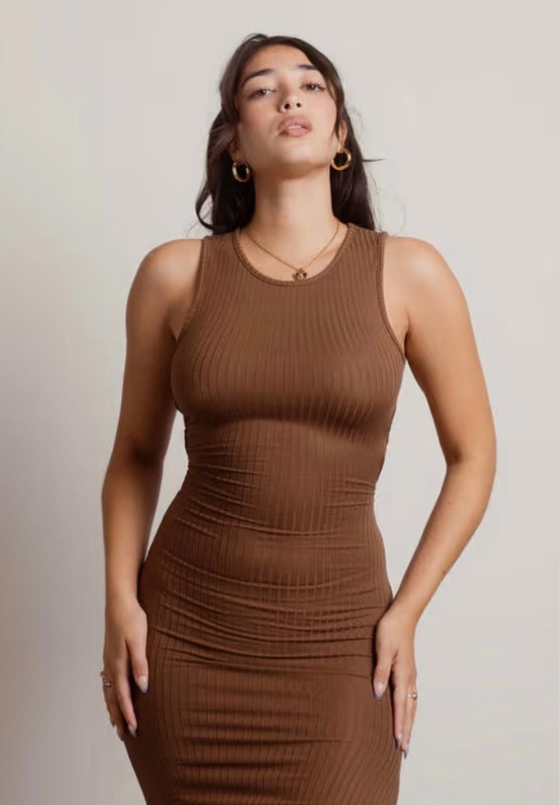 Other ENDLESS BLU Katara Ribbed Open Back Midi Dress (SMALL) Size S / US 4 / IT 40 - 3 Thumbnail
