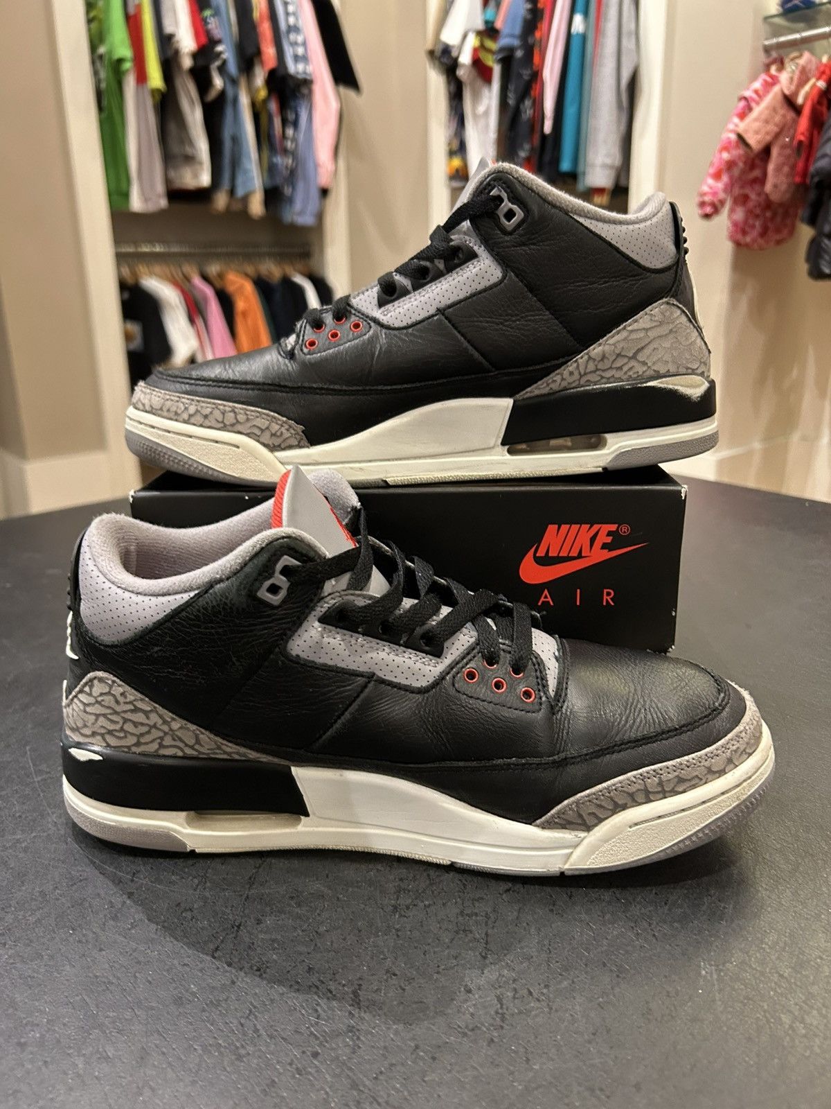Jordan Brand Jordan 3 Retro ‘Black Cement’ Size US 10.5 / EU 43-44 - 2 Thumbnail
