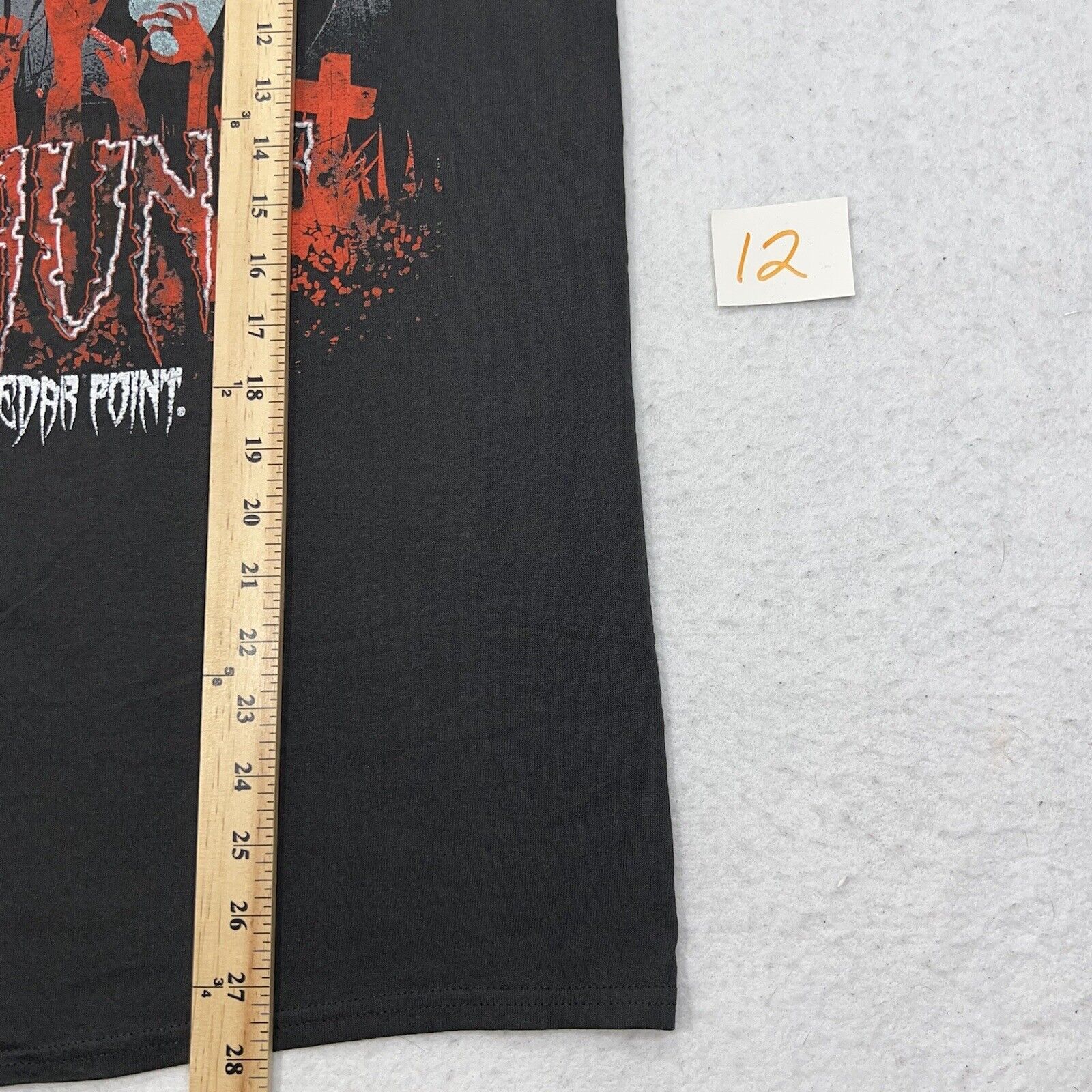 Delta Cedar Point Haunt Halloweekends Black Graphic T Shirt Size US S / EU 44-46 / 1 - 9 Thumbnail