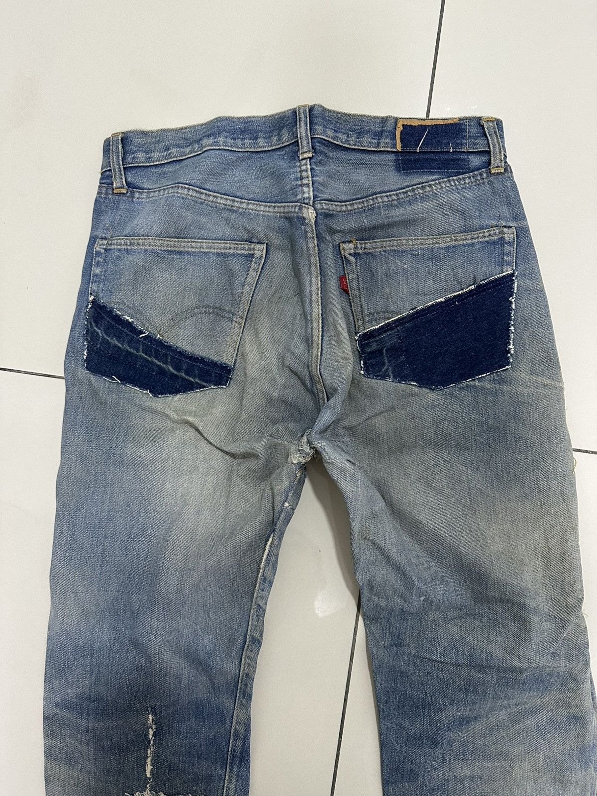Levi's Vintage Clothing VTG 70’s Levi’s 501 Rindem Small e Jeans Button No6 Trash Size US 32 / EU 48 - 17 Thumbnail