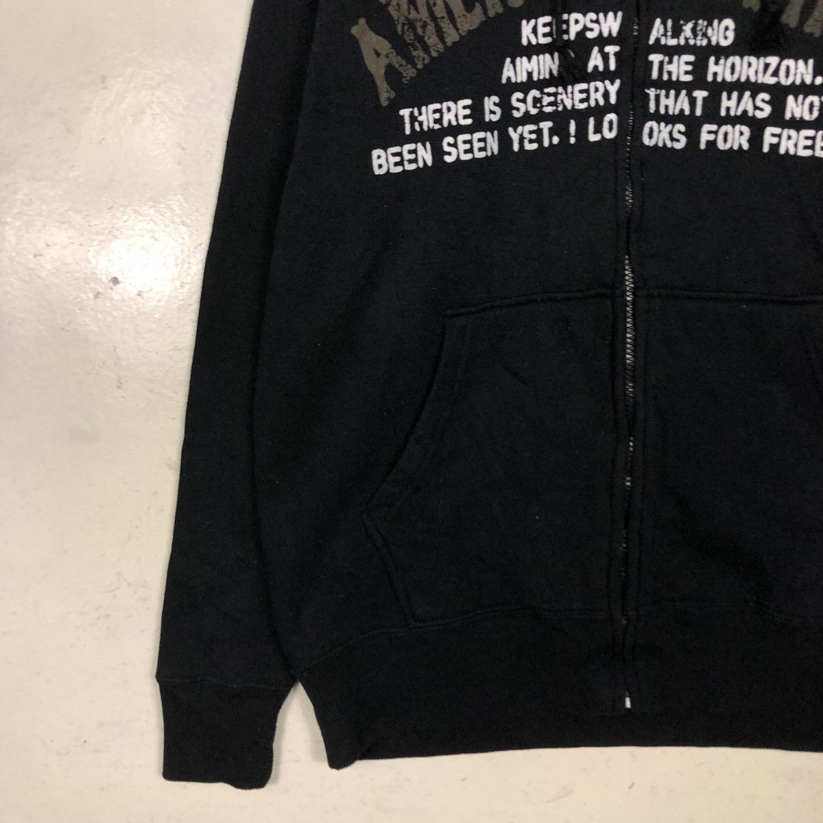 Japanese Brand 📌American Spirit Punk Design Zipper Hoodie Big Logo Size US L / EU 52-54 / 3 - 6 Thumbnail