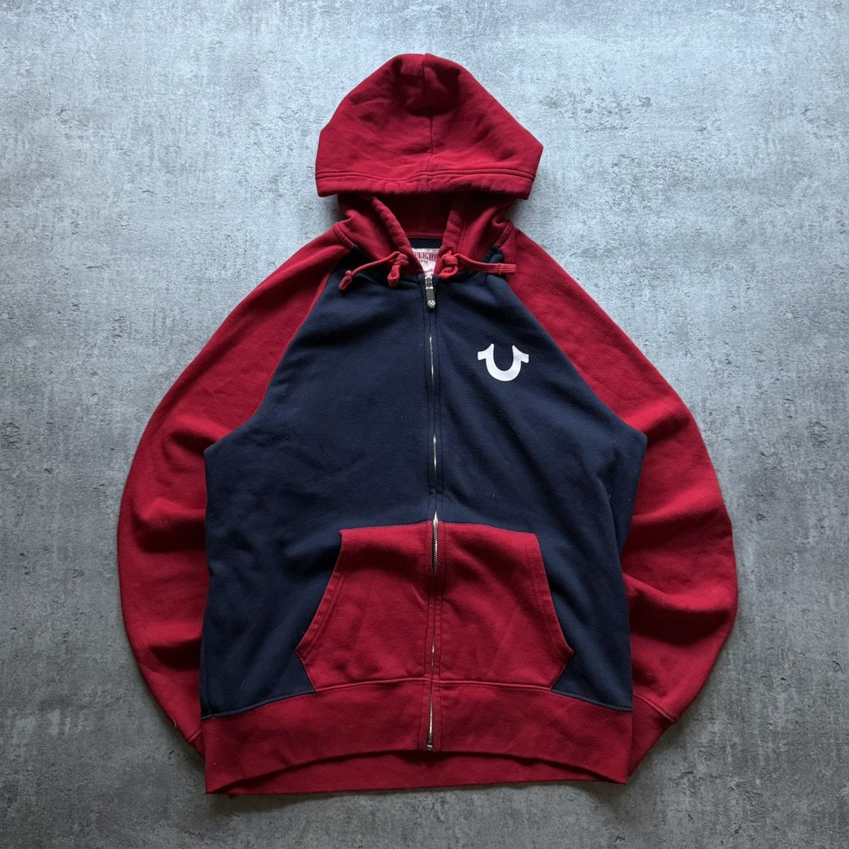 True Religion × Vintage Vintage True Religion Big Back Logo ZIP-Up Hoodie Size US L / EU 52-54 / 3 - 3 Thumbnail