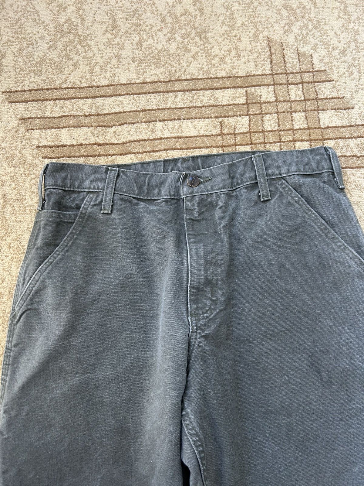 Carhartt Carhartt Faded Moss Green Carpenter Pants Size US 31 - 10 Thumbnail