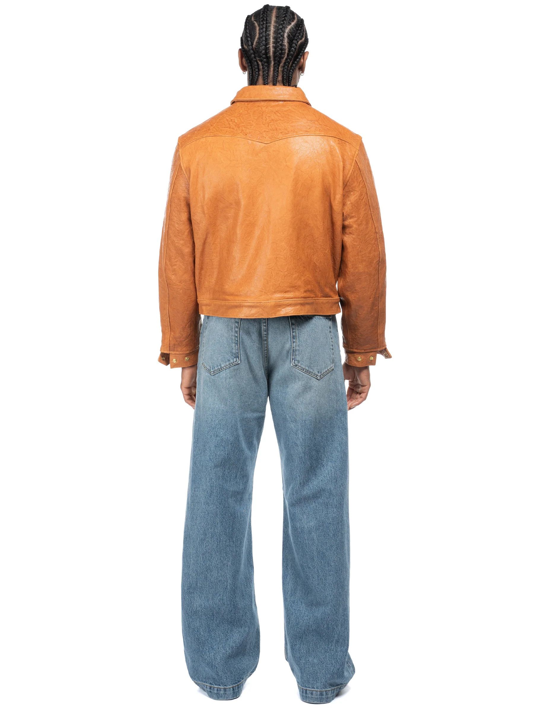 Bare Knuckles 💚 Bare Knuckles Freddy Leather Blouson Rust Lambskin NEW Size US M / EU 48-50 / 2 - 3 Thumbnail