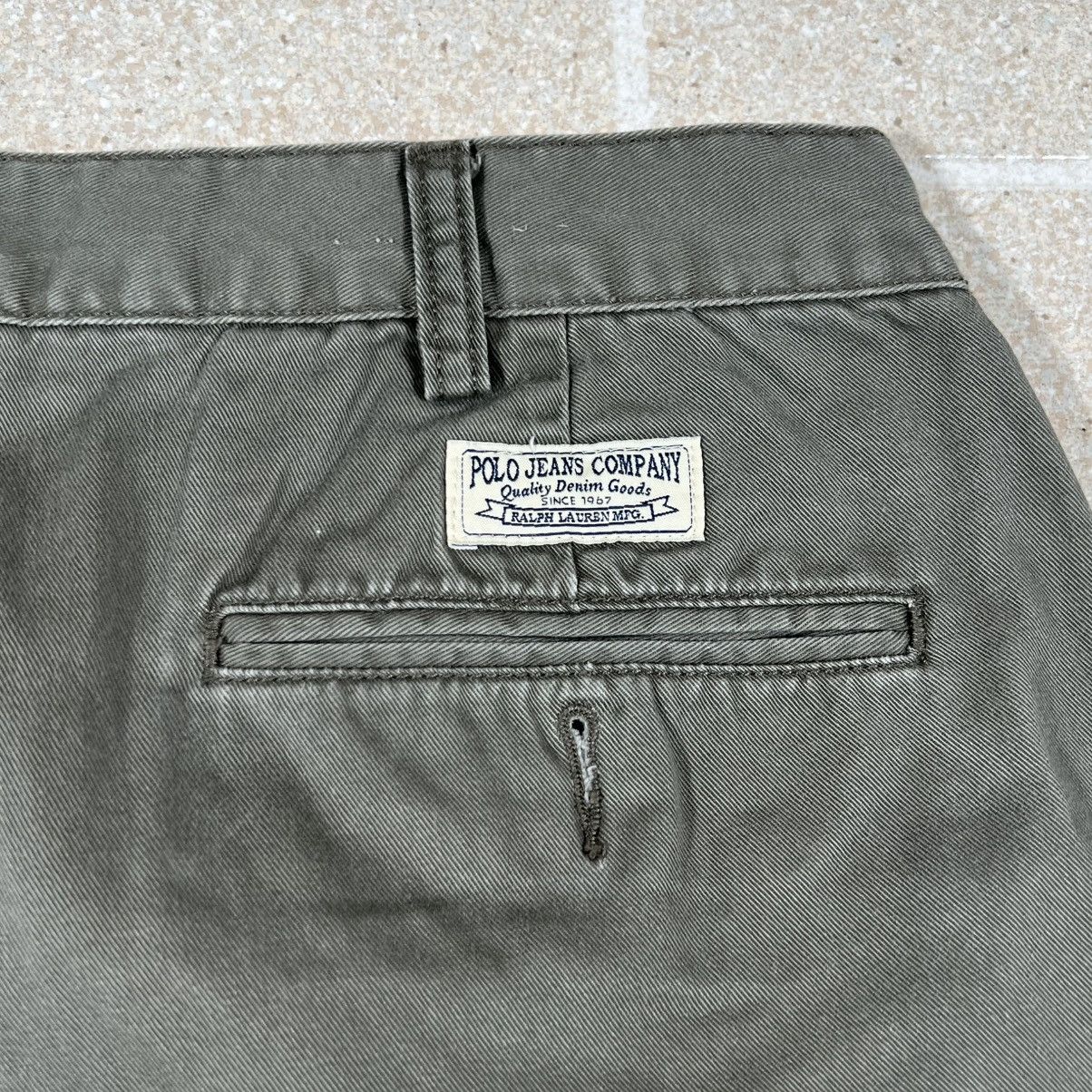 Polo Ralph Lauren Vintage Polo Jeans Co Mens Size 36 Olive Pleated Shorts Size US 36 / EU 52 - 4 Thumbnail