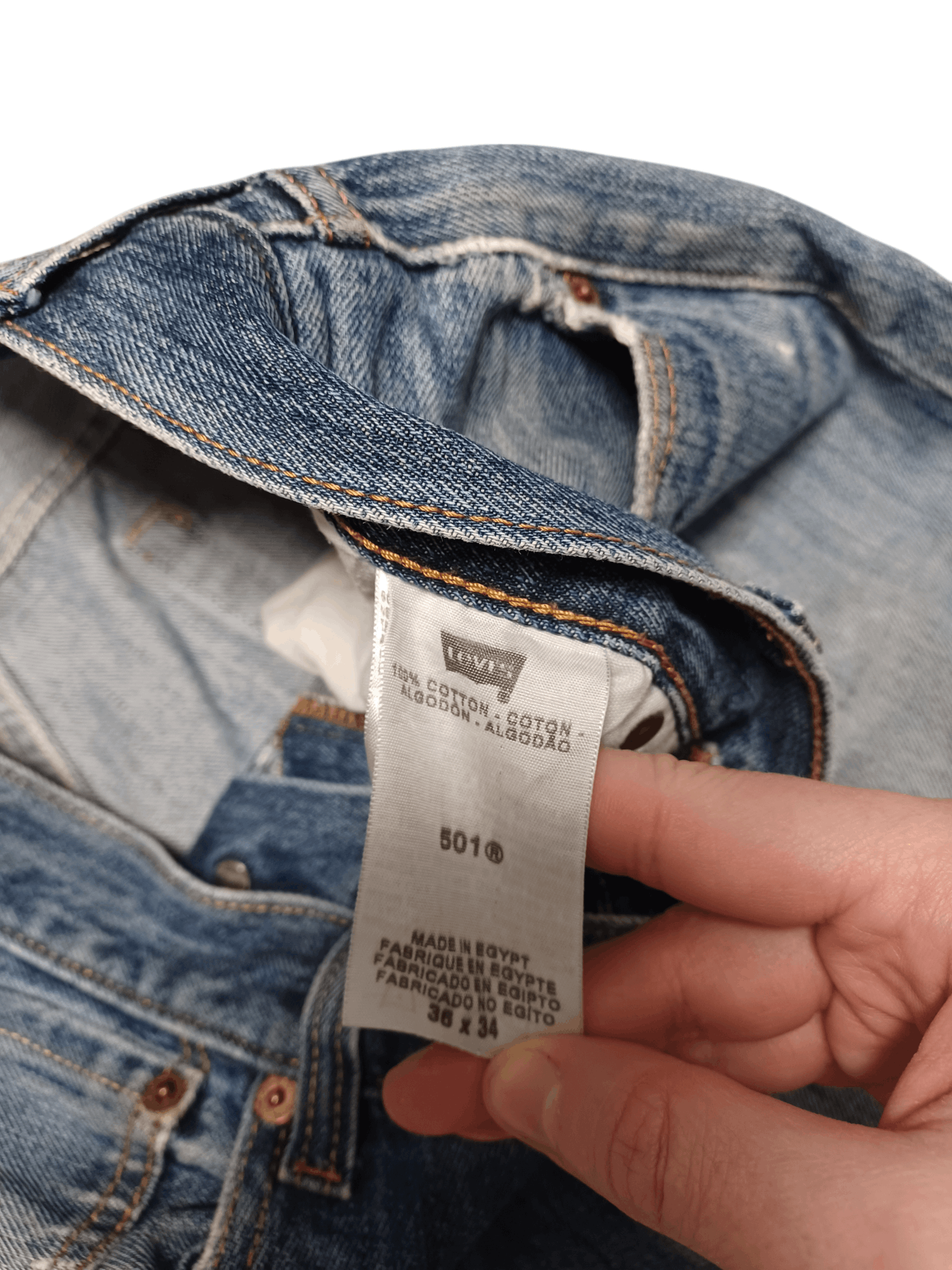 Levi's Vintage Clothing LEVIS 501 W36 L34 MADE IN EGYPT VINTAGE STRAIGHT JEANS DENIM Size US 36 / EU 52 - 5 Thumbnail