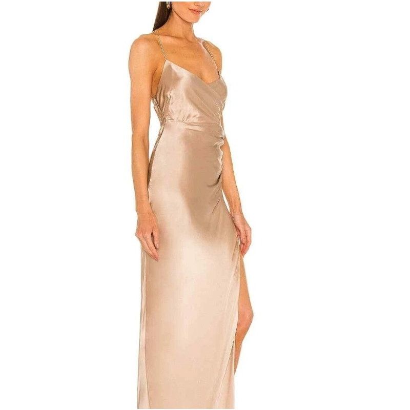 Other The Sei Strappy Gathered Silk Gown Champagne Satin Size 4 Size S / US 4 / IT 40 - 3 Thumbnail
