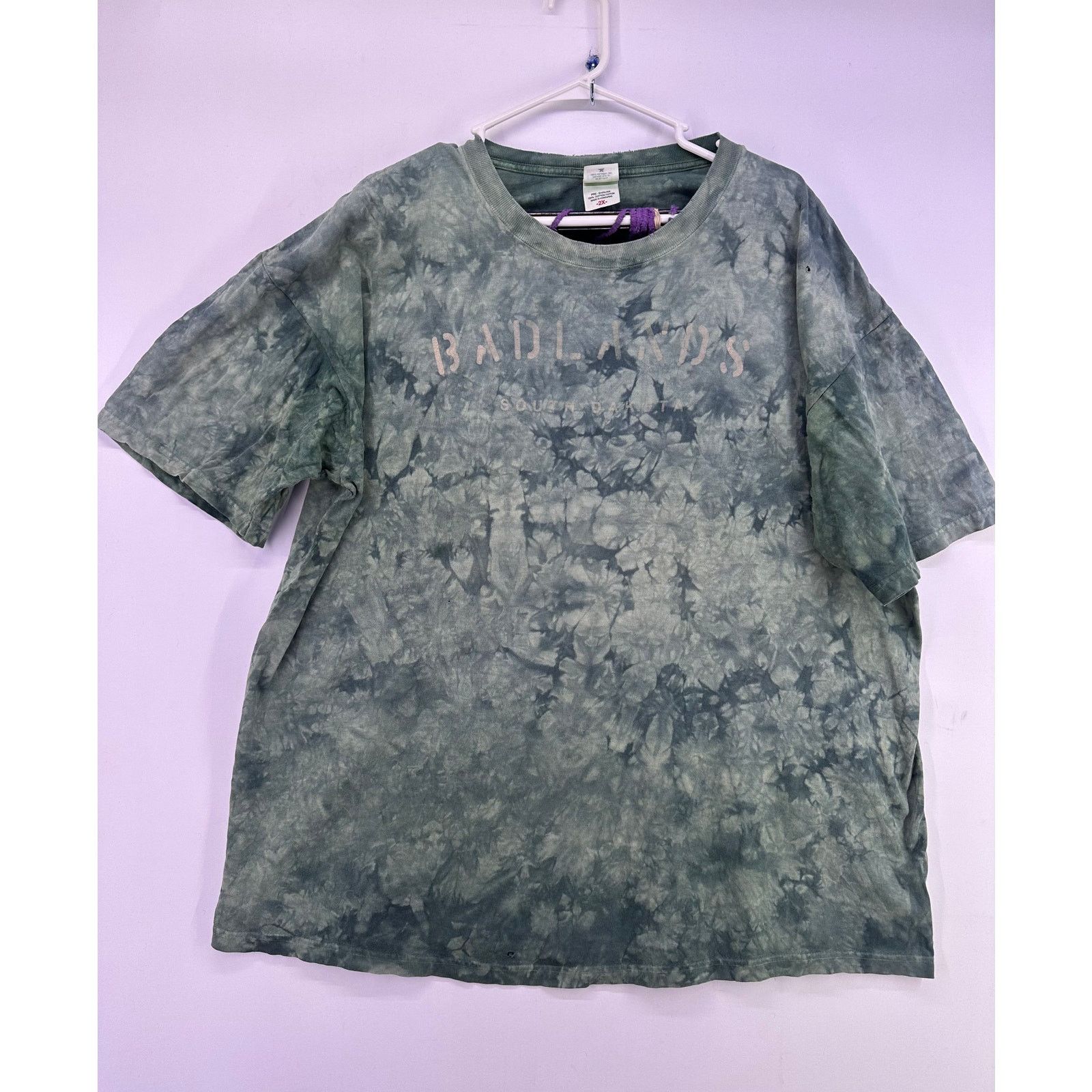 Anvil Anvil Tag Badlands South Dakota Green Tie dye Tshirt Size2XL Size US XXL / EU 58 / 5 - 2 Thumbnail