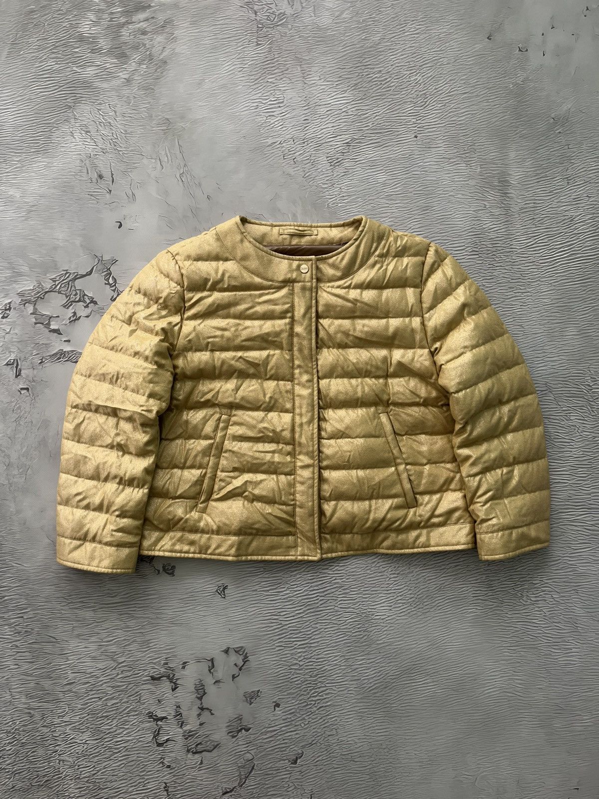 Herno HERNO Lurex Quilted Down Jacket Size: 42 Size L / US 10 / IT 46 - 1 Thumbnail