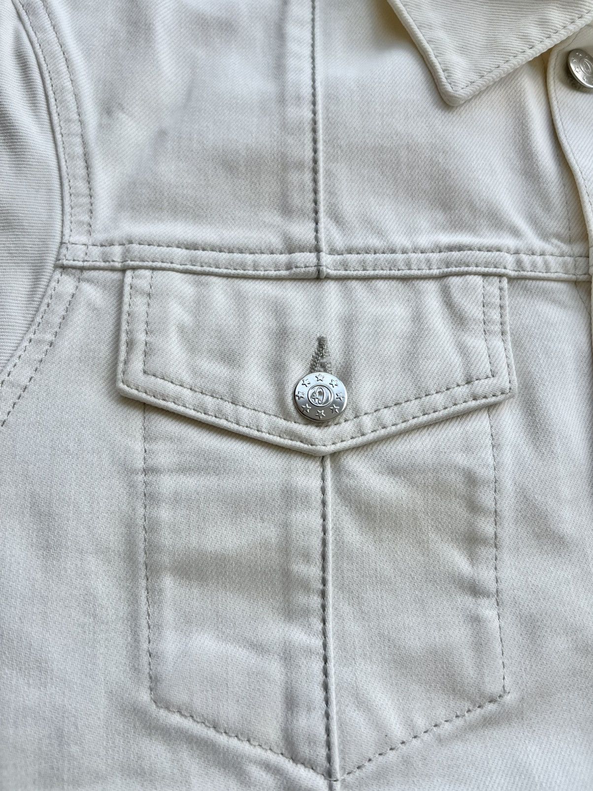 Corteiz Corteiz C-Star White Denim Jacket Medium Size US M / EU 48-50 / 2 - 9 Thumbnail